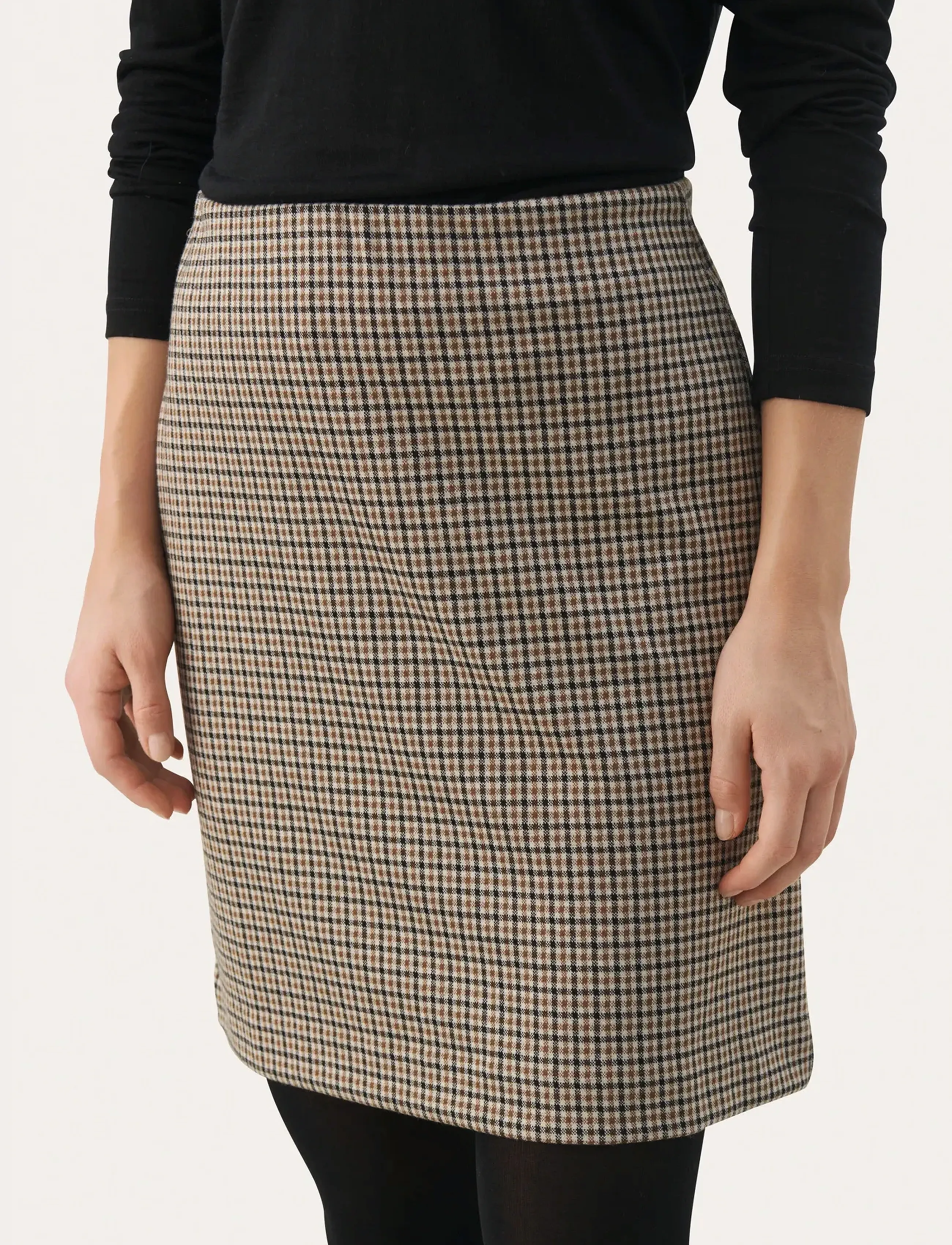 Part Two - CorinnePW Skirt - miniseelikud - toasted coconut check - 5