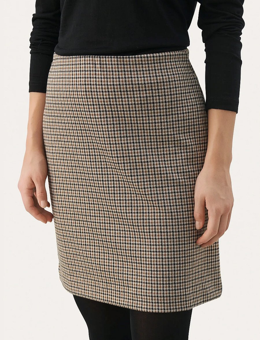 Part Two - CorinnePW Skirt - korte nederdele - toasted coconut check - 5