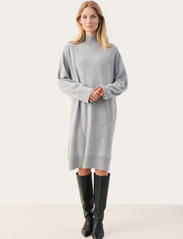 Part Two - ClarahPW DR - strikkede kjoler - light grey melange - 4