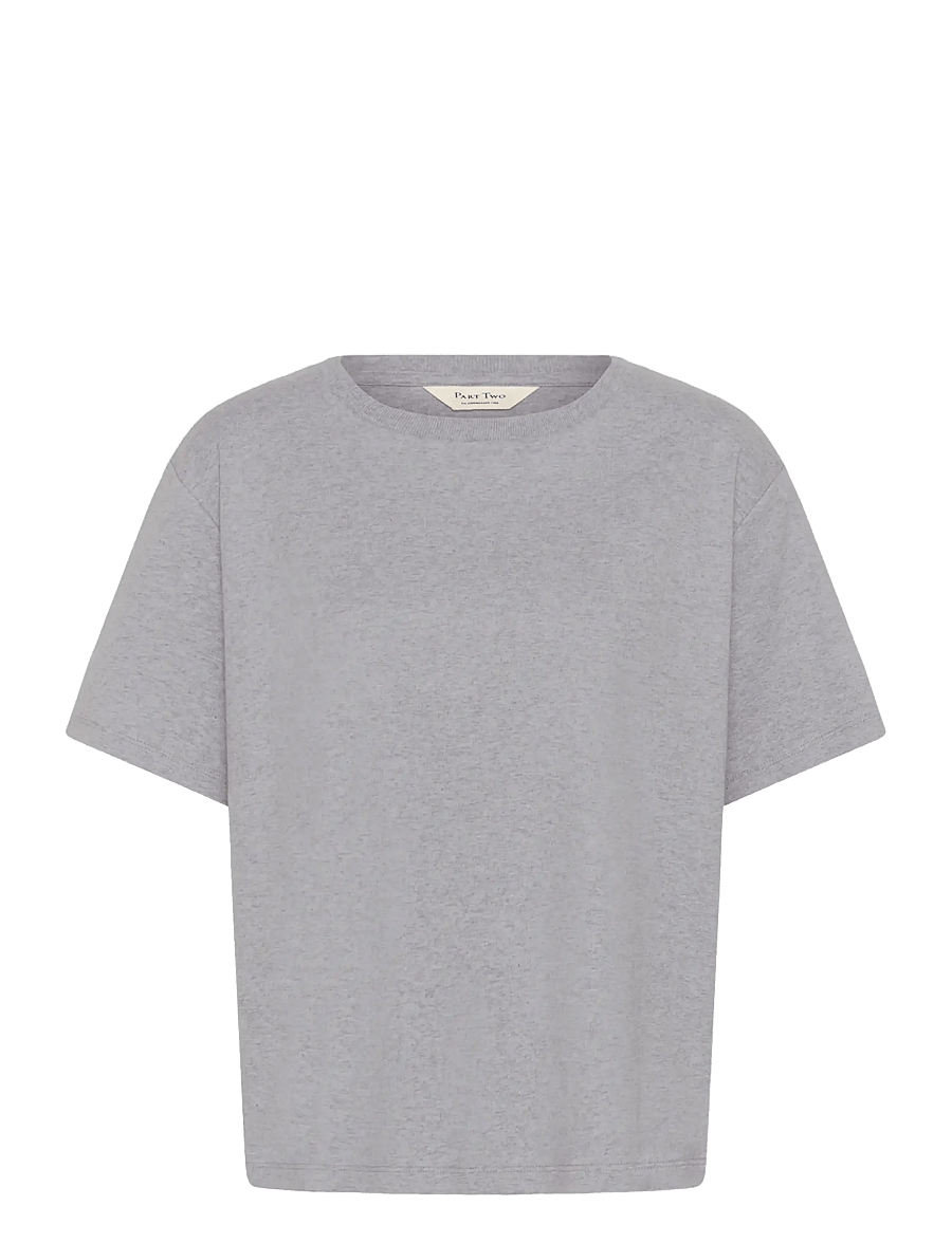 Part Two - AnnePW TShirt - t-shirts - medium grey melange - 1