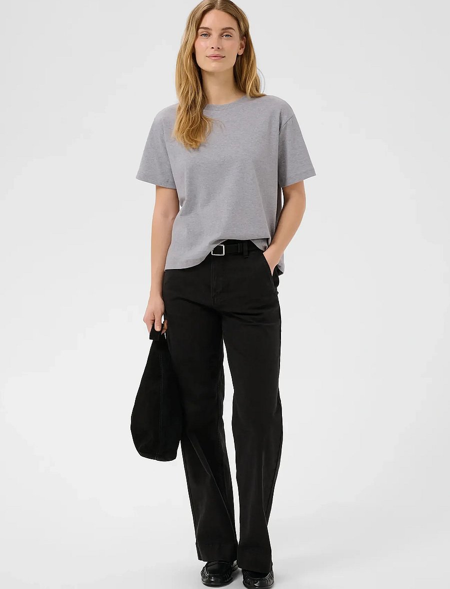 Part Two - AnnePW TShirt - t-shirts - medium grey melange - 3