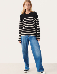 Part Two - CarolynPW PU - sweaters - black stripe - 4