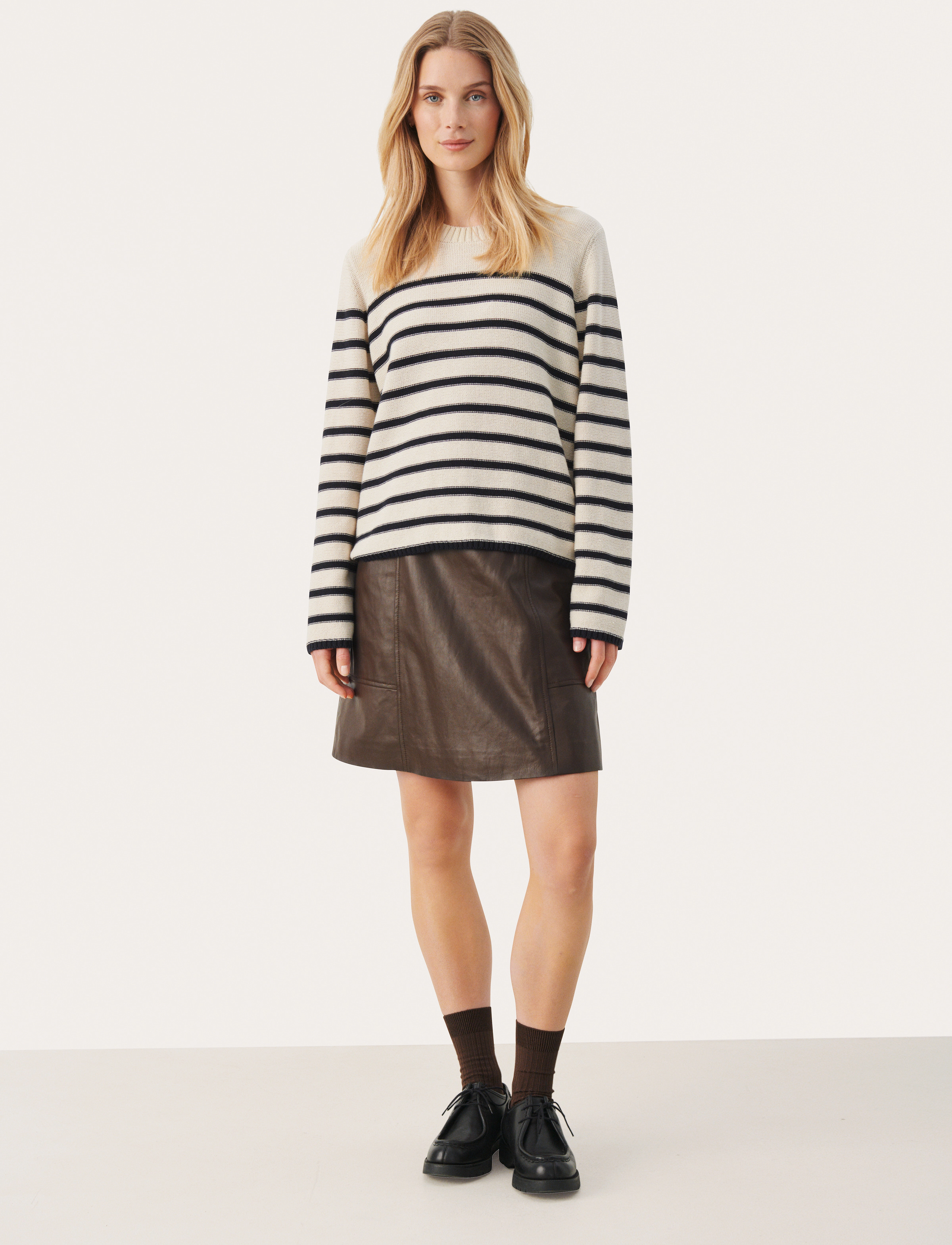 Part Two - CarolynPW PU - dark navy stripe - 3