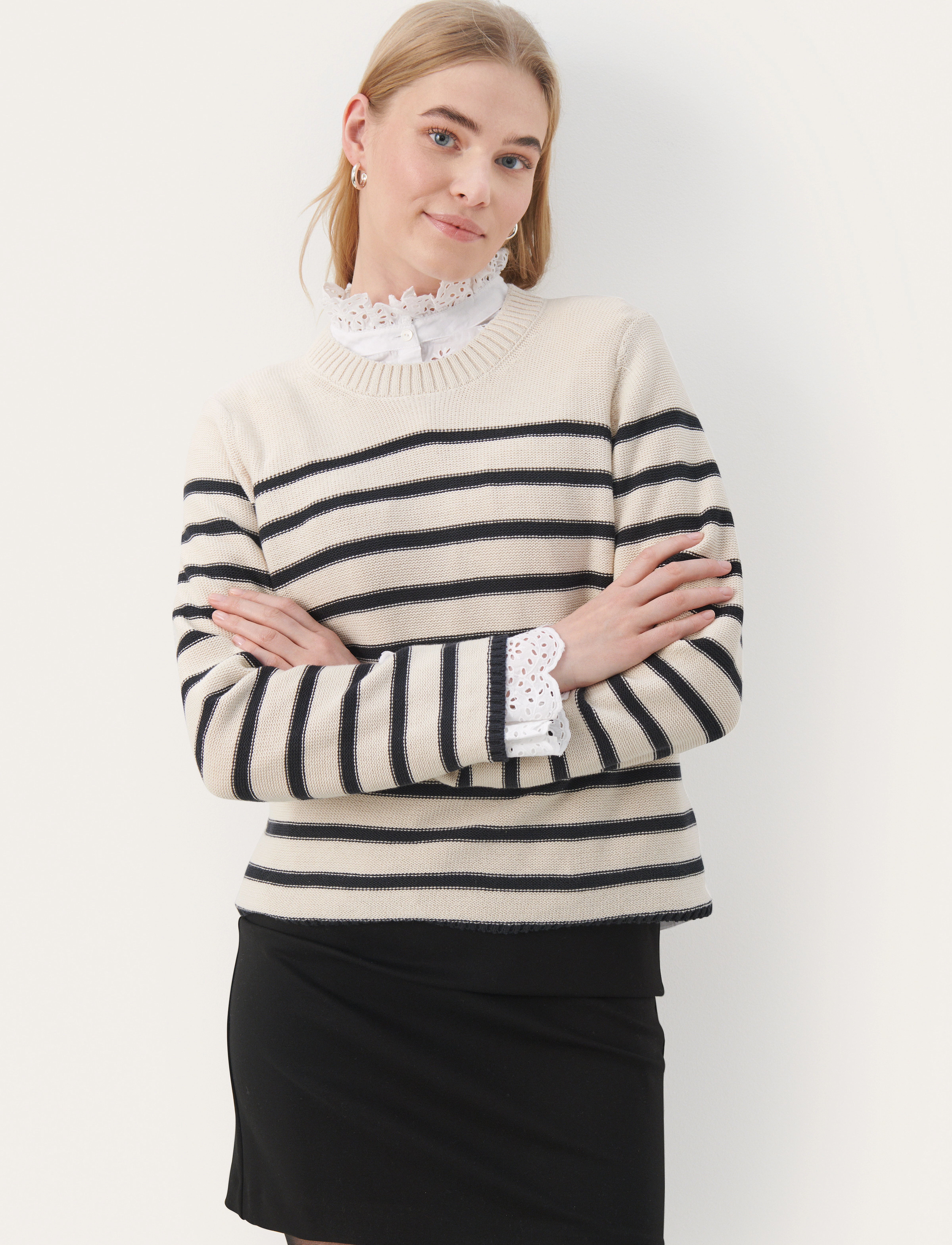 Part Two - CarolynPW PU - dark navy stripe - 4