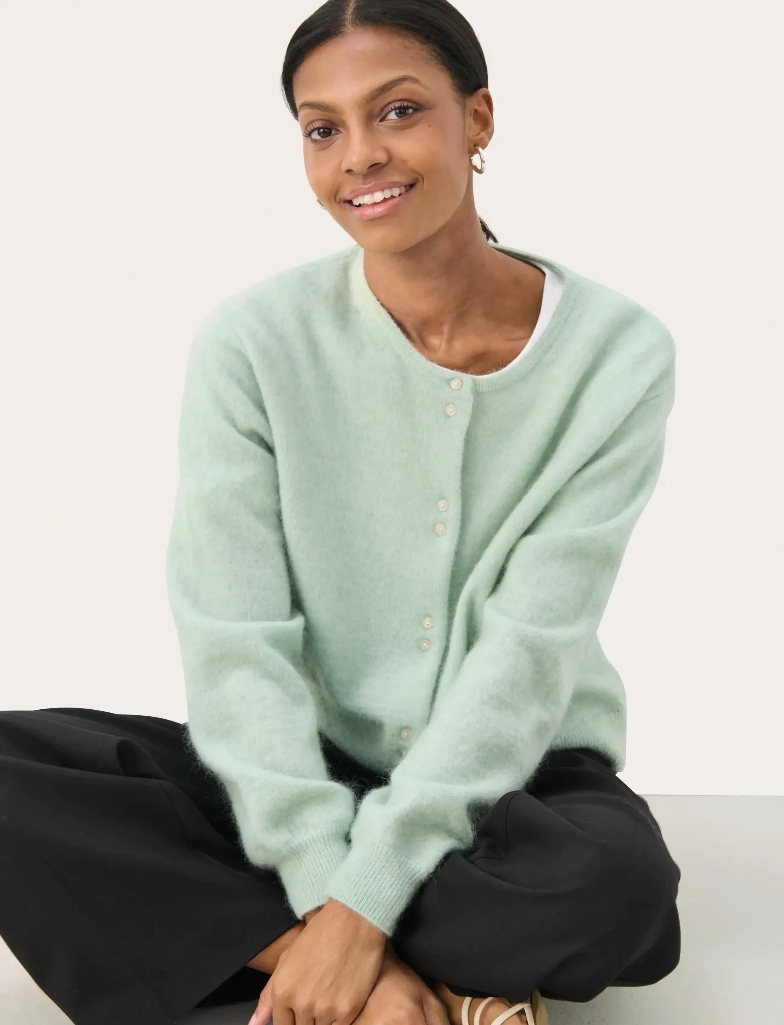 Part Two Ninellpw Ca, XXL, Green, Strik > Cardigans, Dame