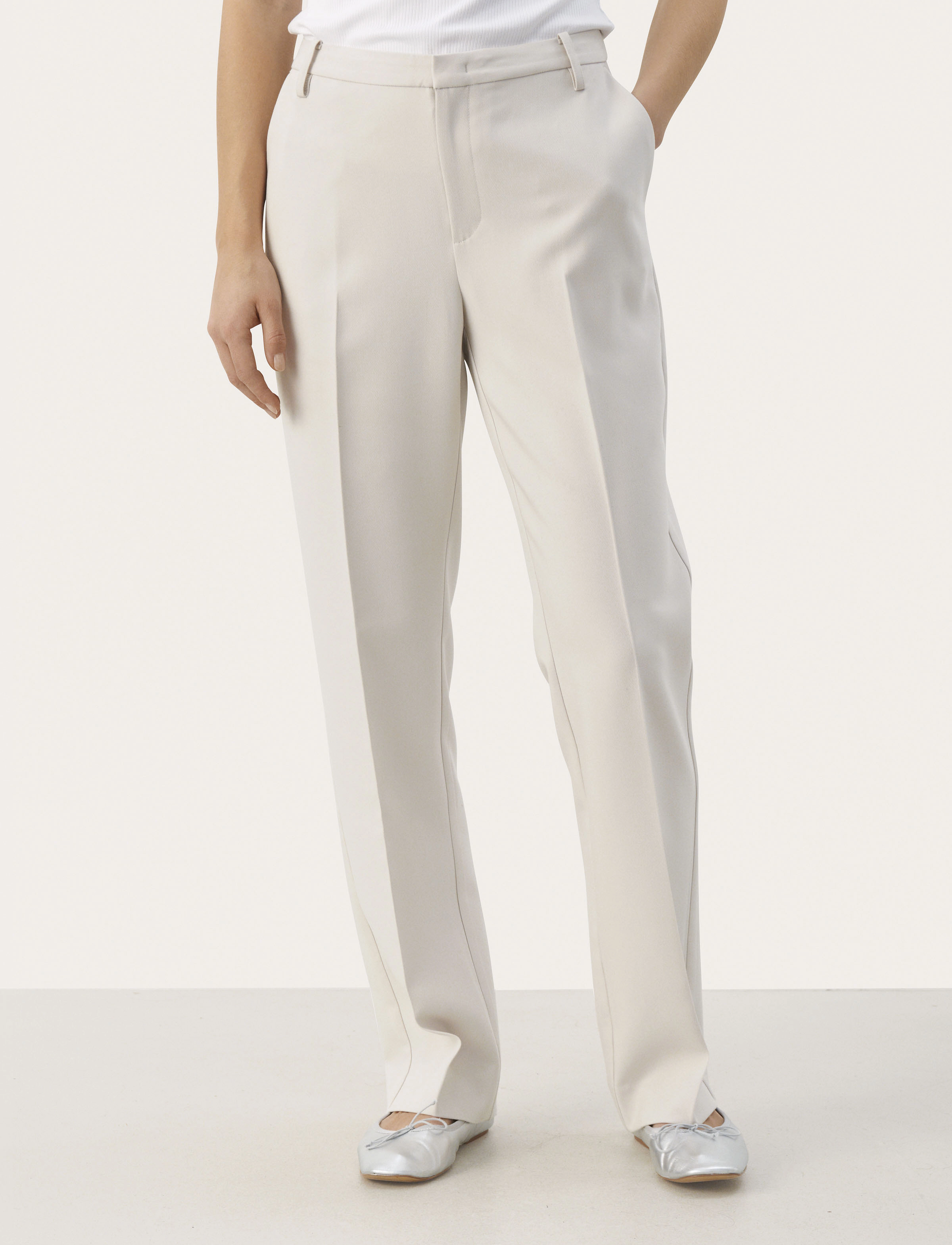 Part Two BirdiePW PA - Trousers - FRENCH OAK / cream