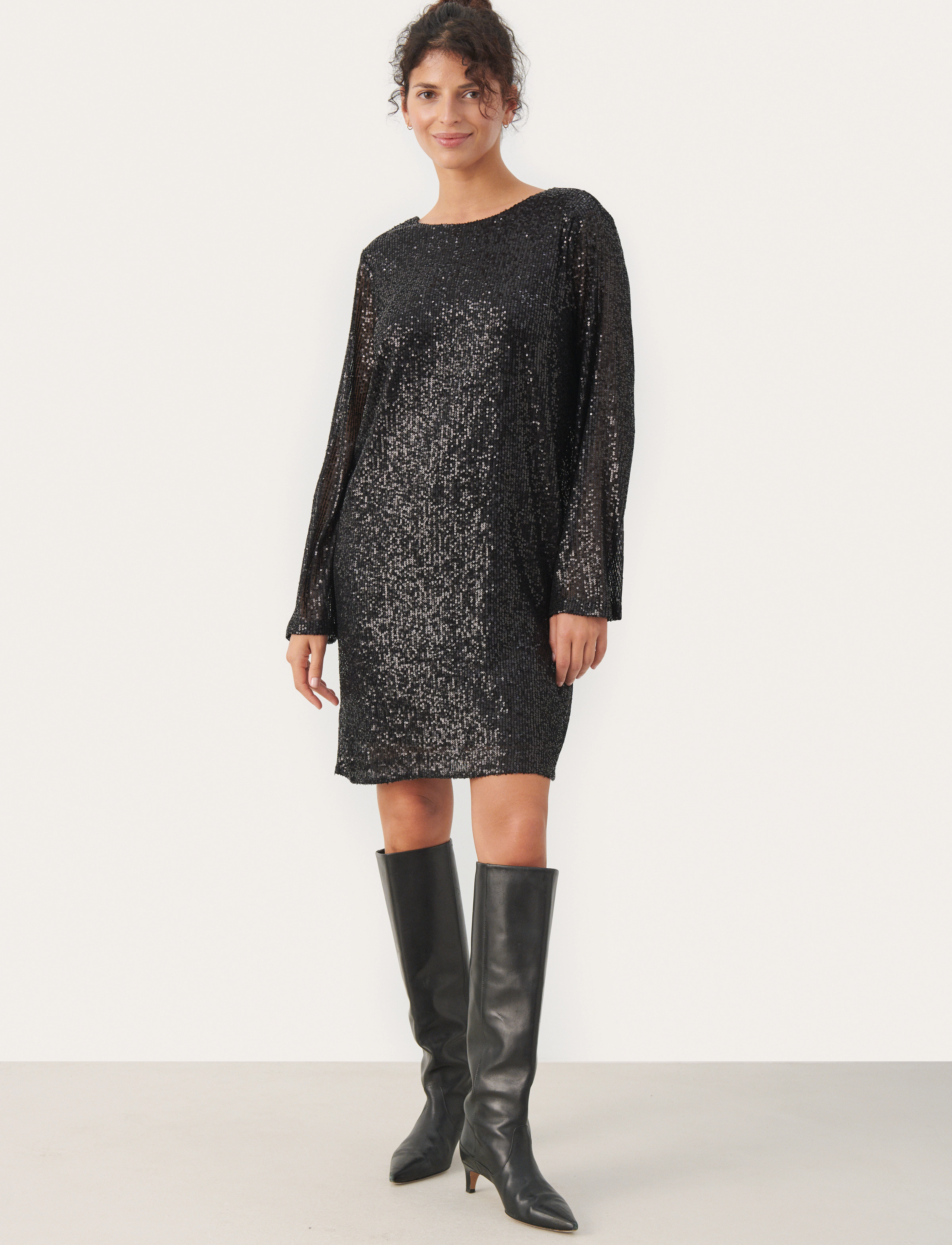 Part Two - DarleenPW DR - pailletkjoler - black - 3