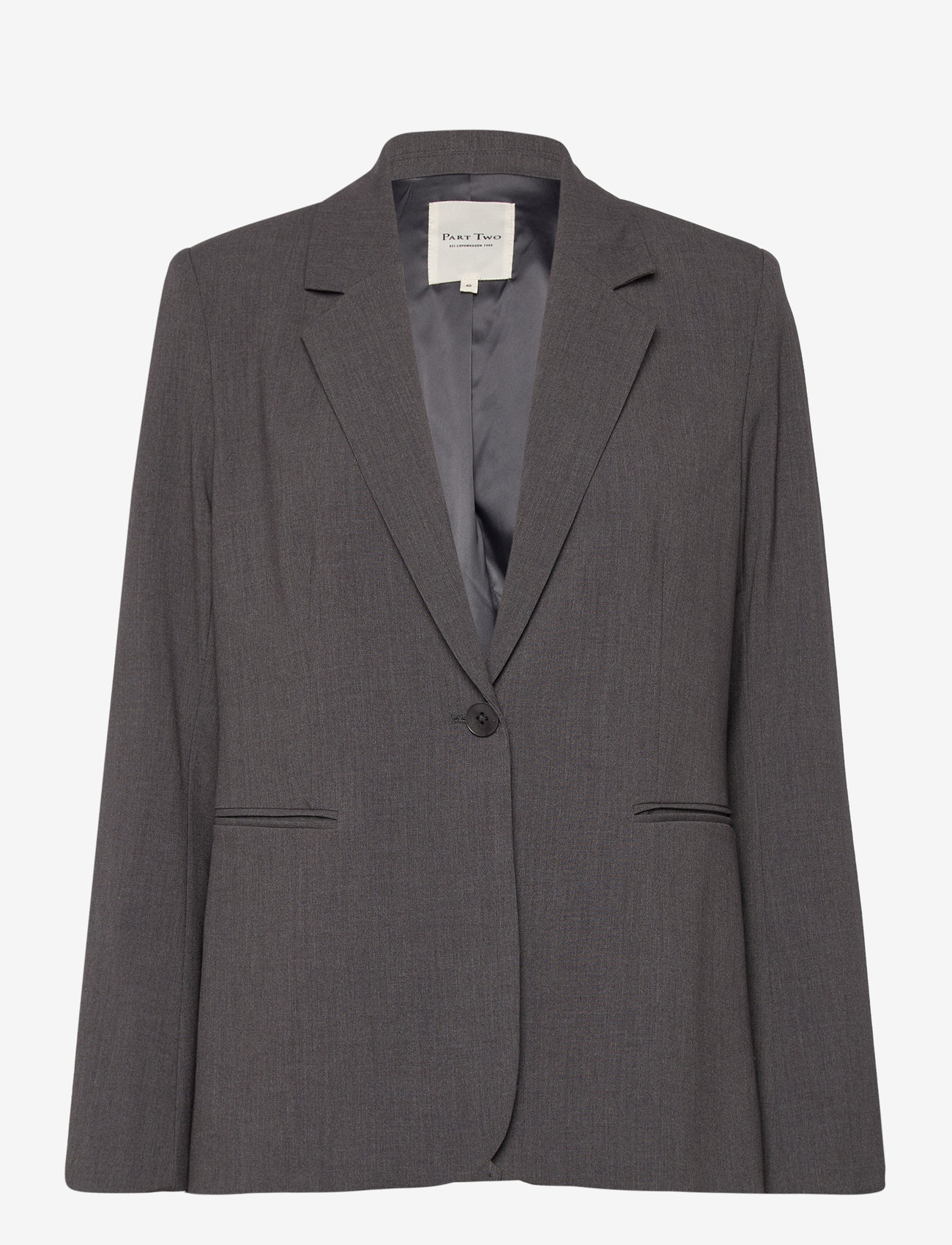 Part Two - TaylorsPW BZ - enkelknäppta kavajer - gray flannel melange - 0