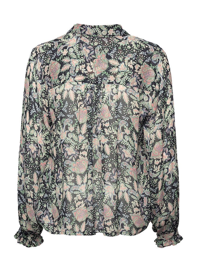 Part Two - FayaPW BL - långärmade blusar - dark navy multi fleur print - 2