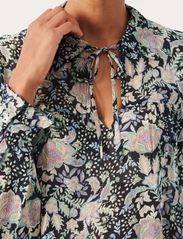 Part Two - FayaPW BL - long-sleeved blouses - dark navy multi fleur print - 5