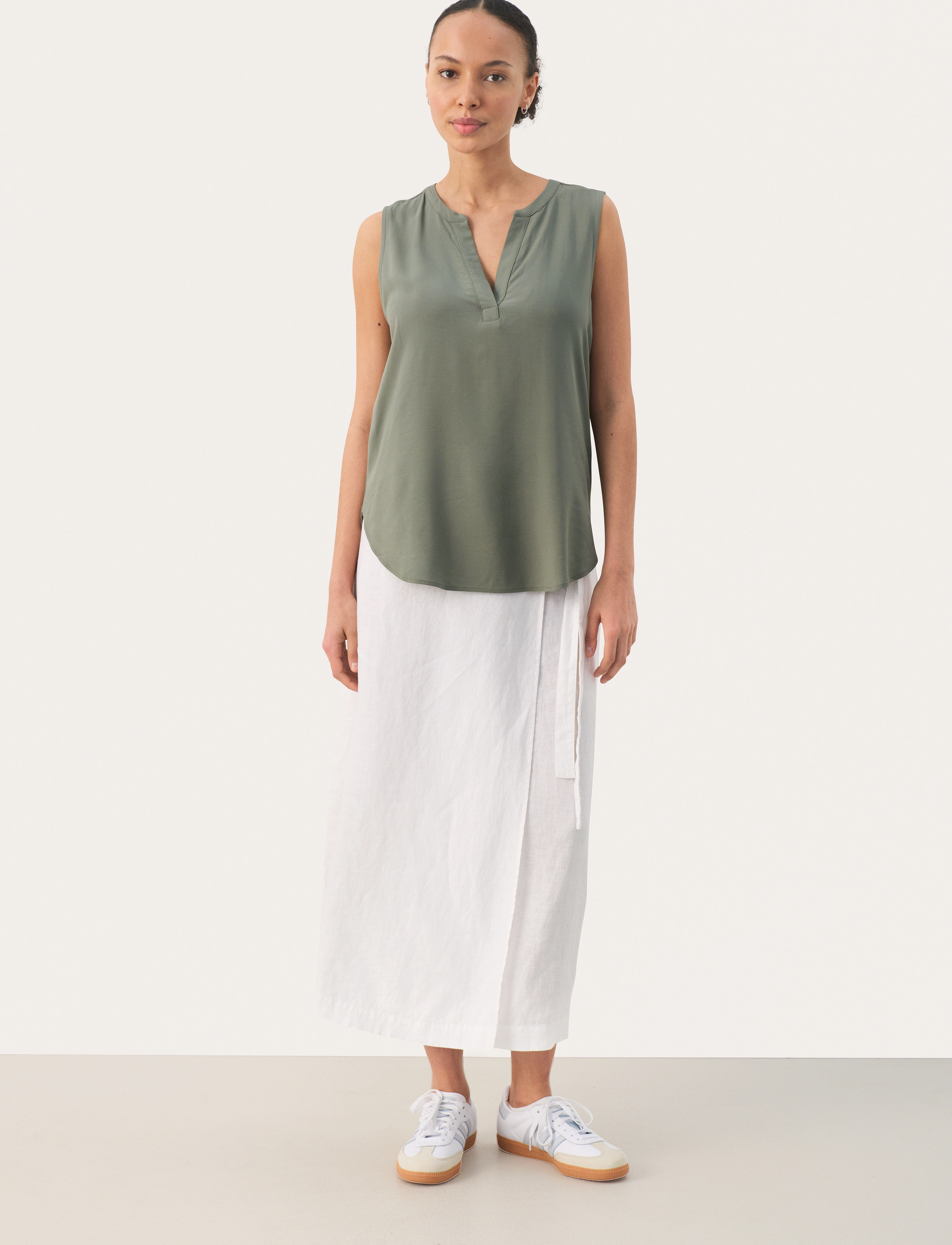 Part Two - AndiaPW TO - sleeveless blouses - agave green - 3