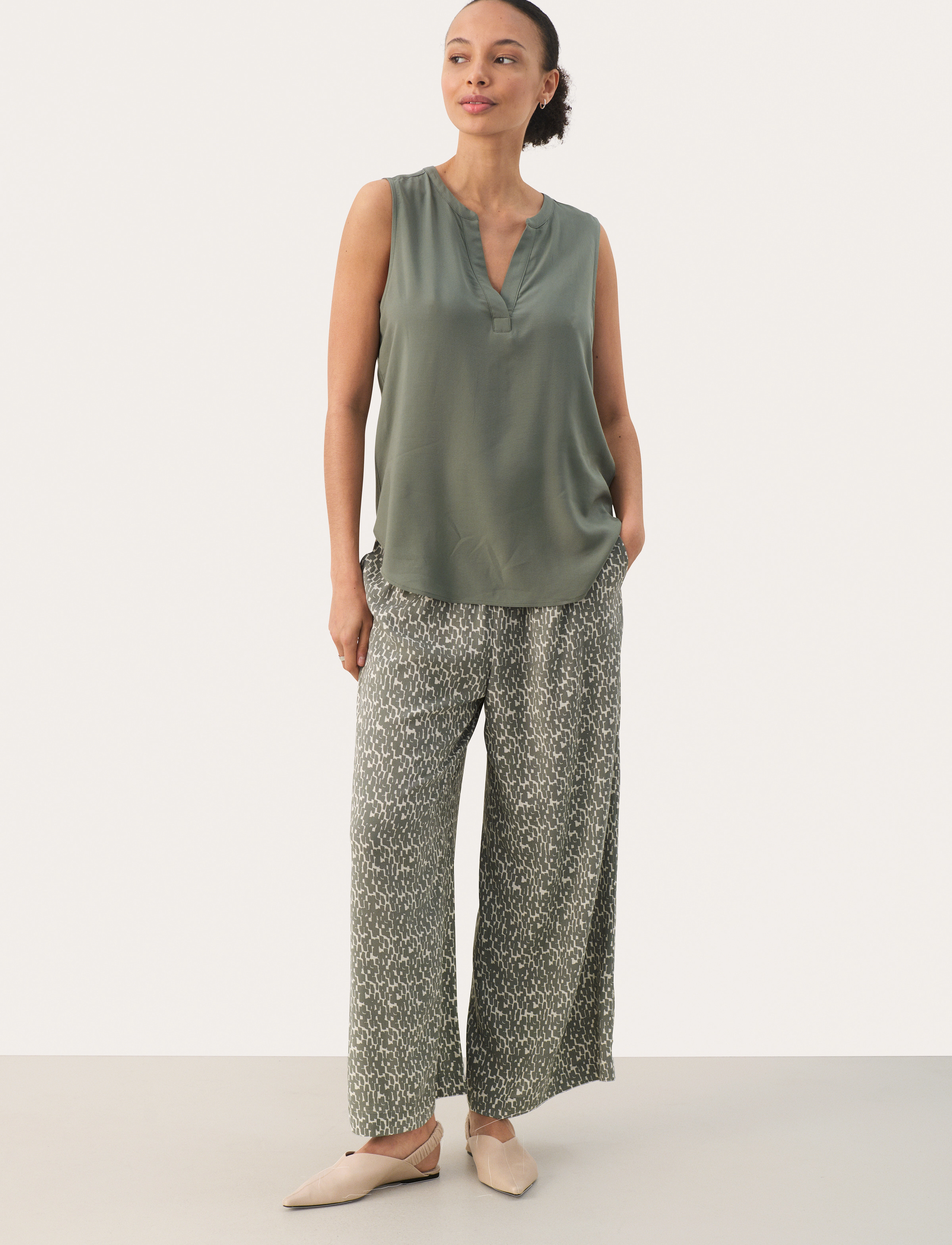 Part Two - AndiaPW TO - sleeveless blouses - agave green - 4