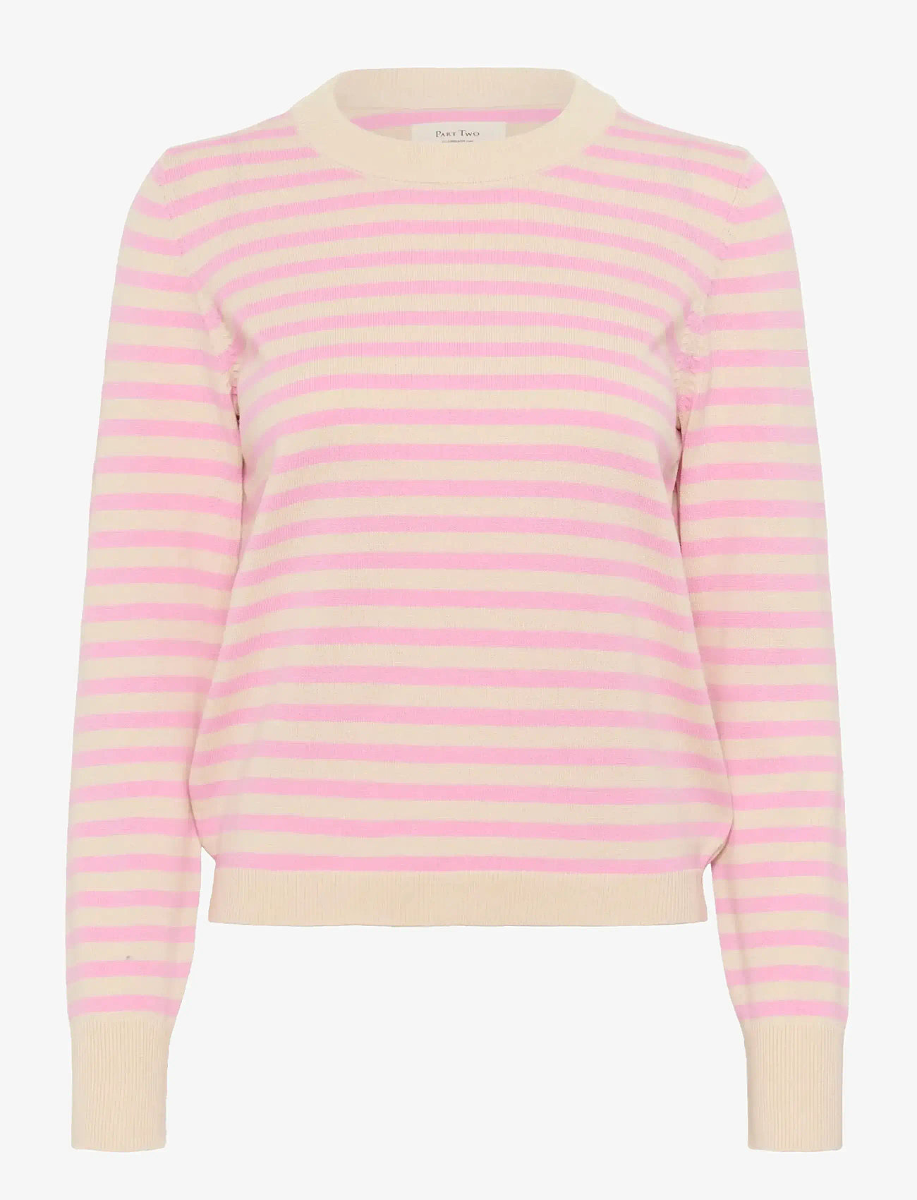 Part Two - GertiePW PU - stickade tröjor - prism pink stripe - 1