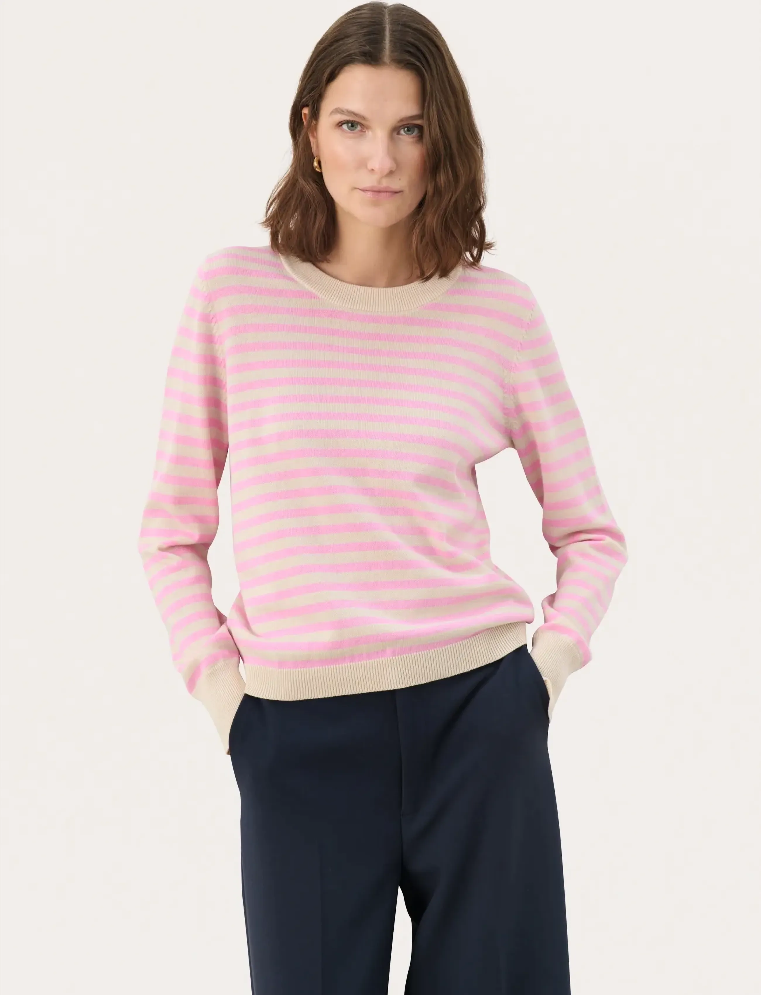 Part Two Gertiepw Pu, S, Knitwear, Rosa - Jumpers, Frauen