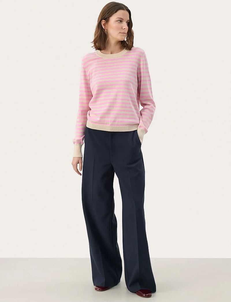 Part Two - GertiePW PU - stickade tröjor - prism pink stripe - 3