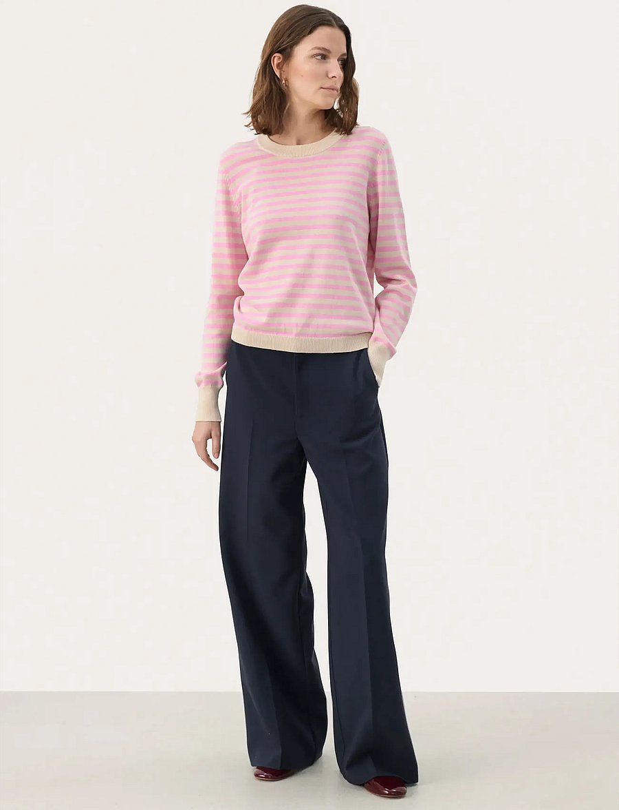 Part Two - GertiePW PU - striktrøjer - prism pink stripe - 3