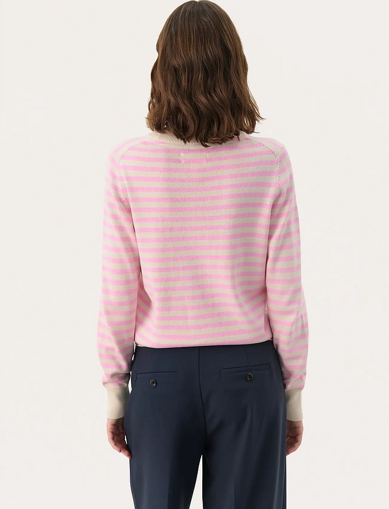 Part Two - GertiePW PU - stickade tröjor - prism pink stripe - 4