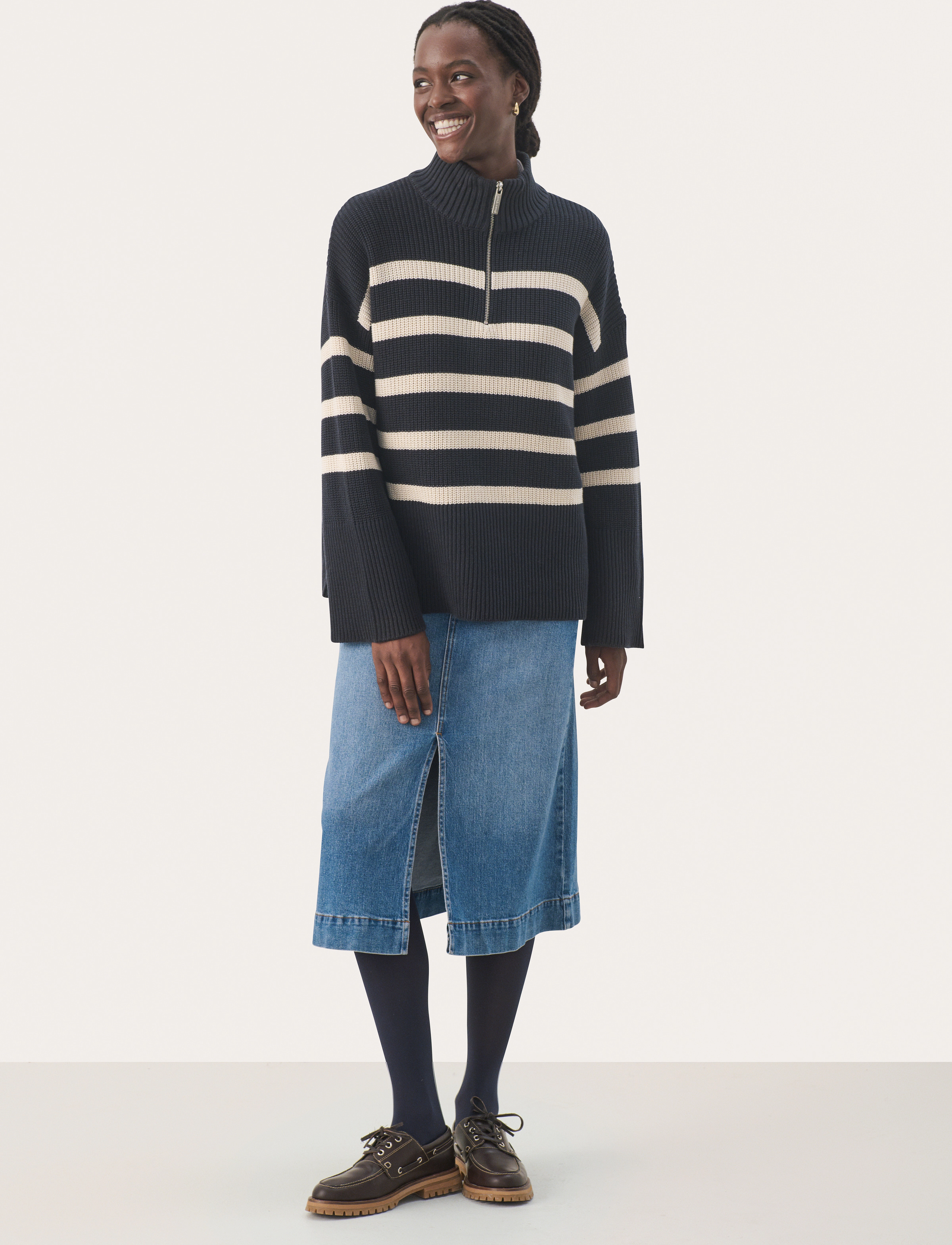 Part Two - RajanaPW PU - dark navy stripe - 3