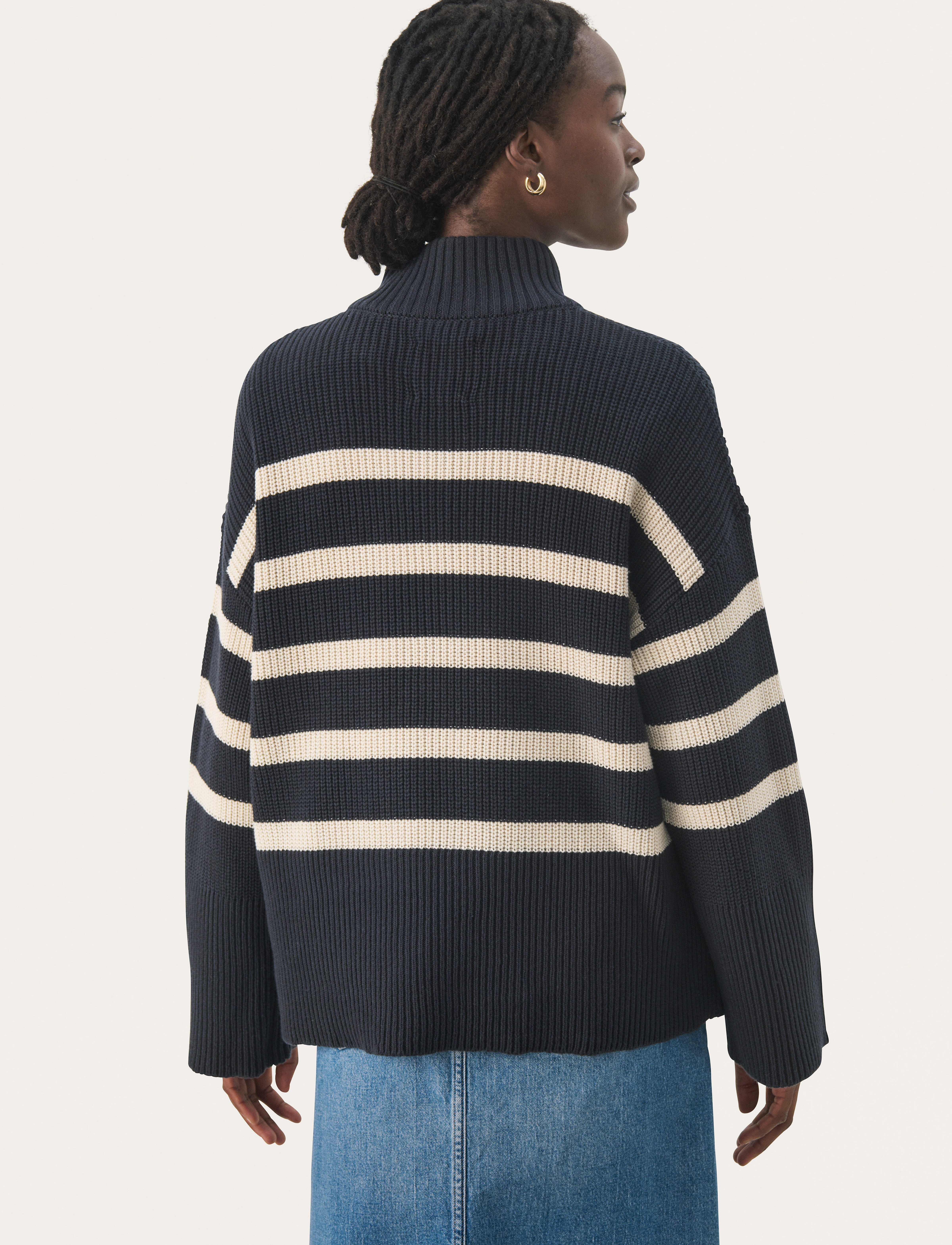 Part Two - RajanaPW PU - dark navy stripe - 5