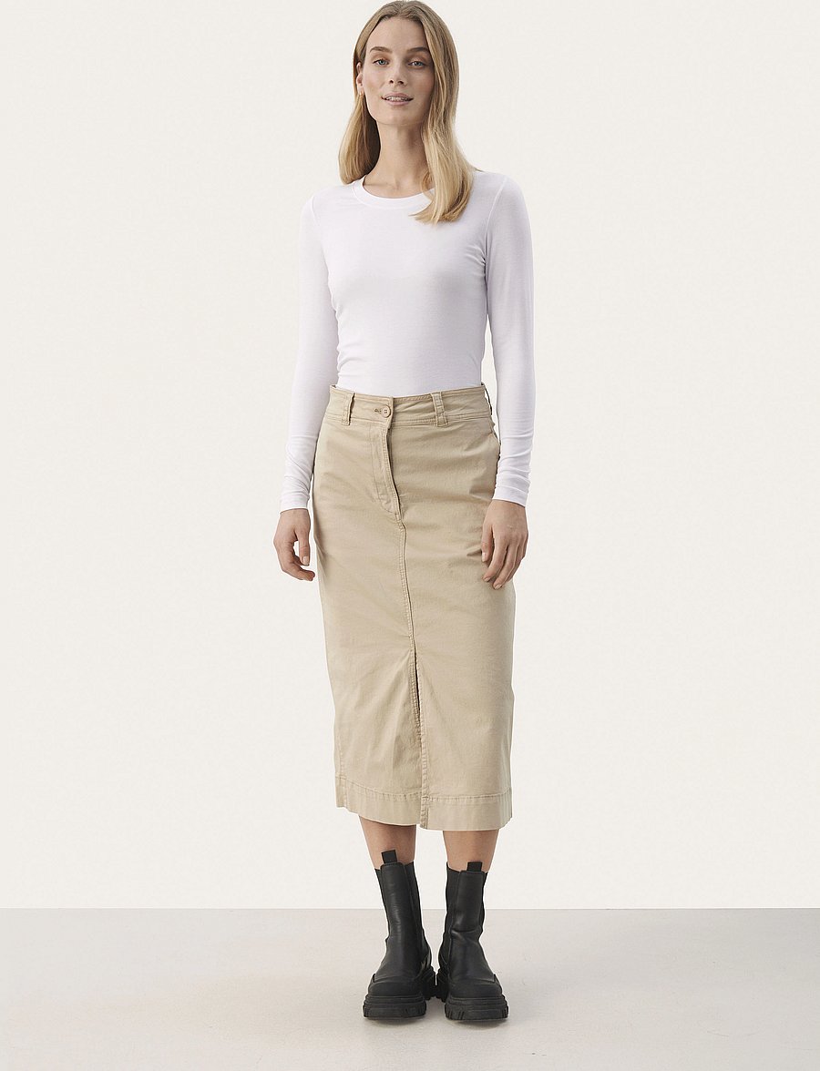 Part Two - FanniesPW SK - midi kjolar - white pepper - 4