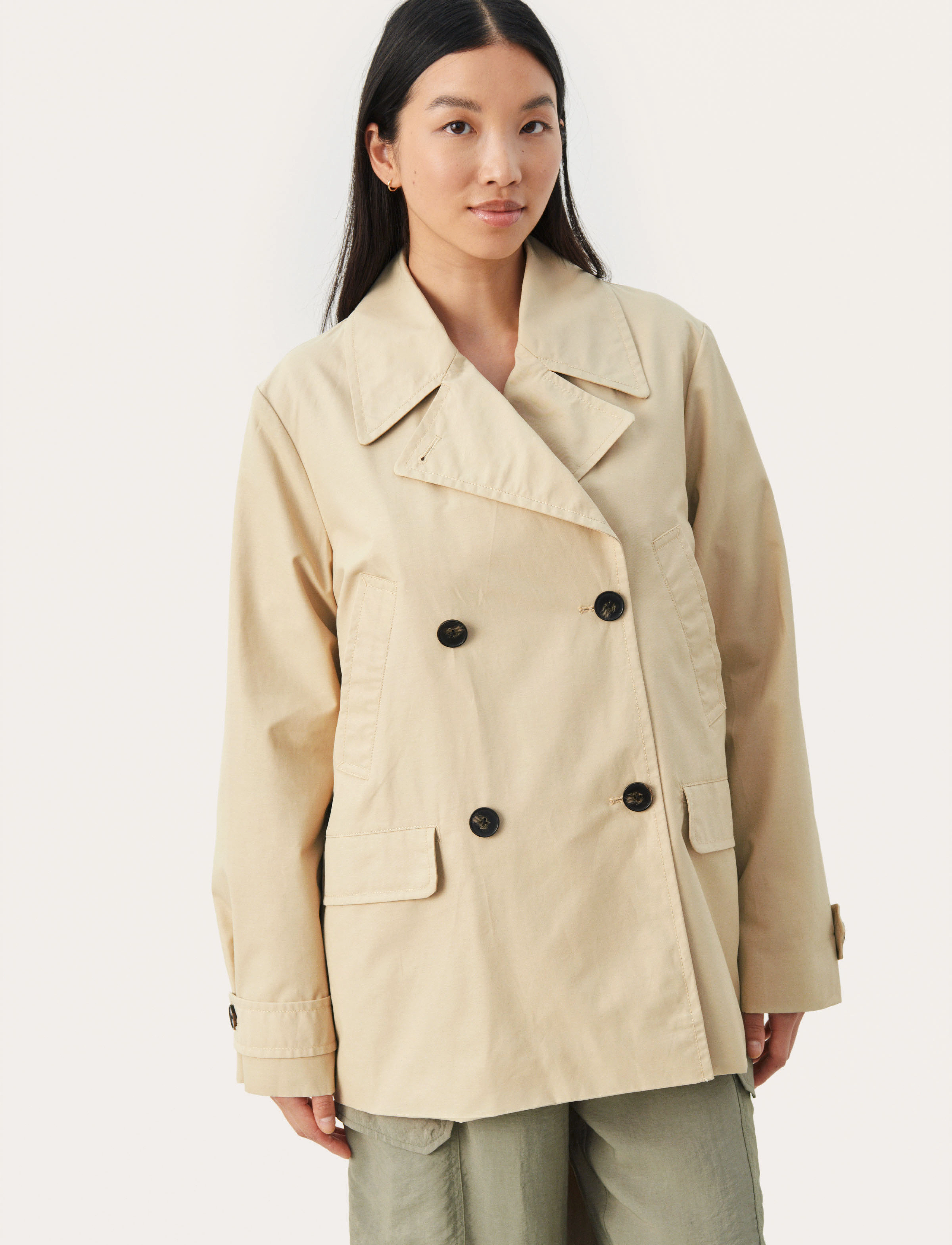 Part Two Elicepw Otw, Kvinder, Trench Jakke, Beige, Str: 42