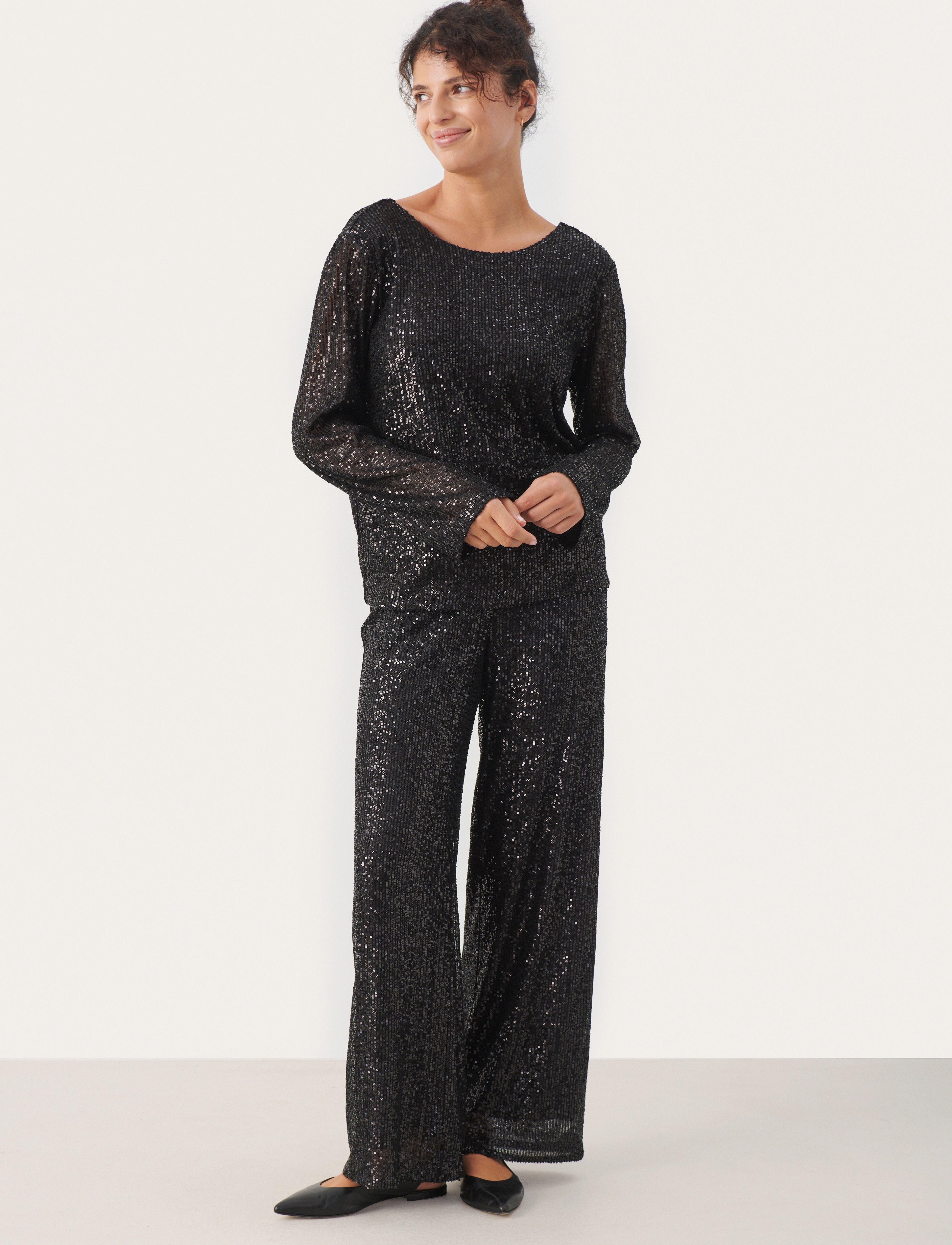 Part Two - DarleenaPW BL - langærmede bluser - black - 4