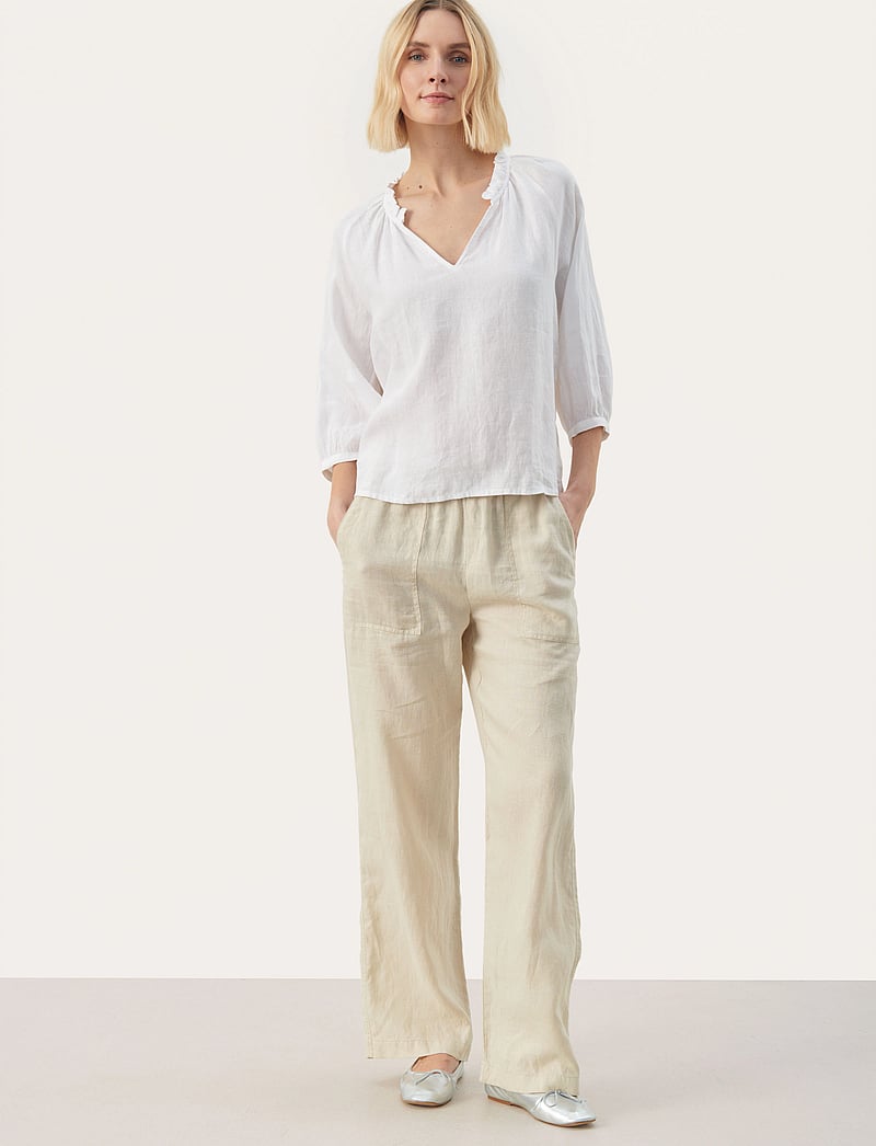 Part Two - ElodyPW BL - långärmade blusar - bright white - 3