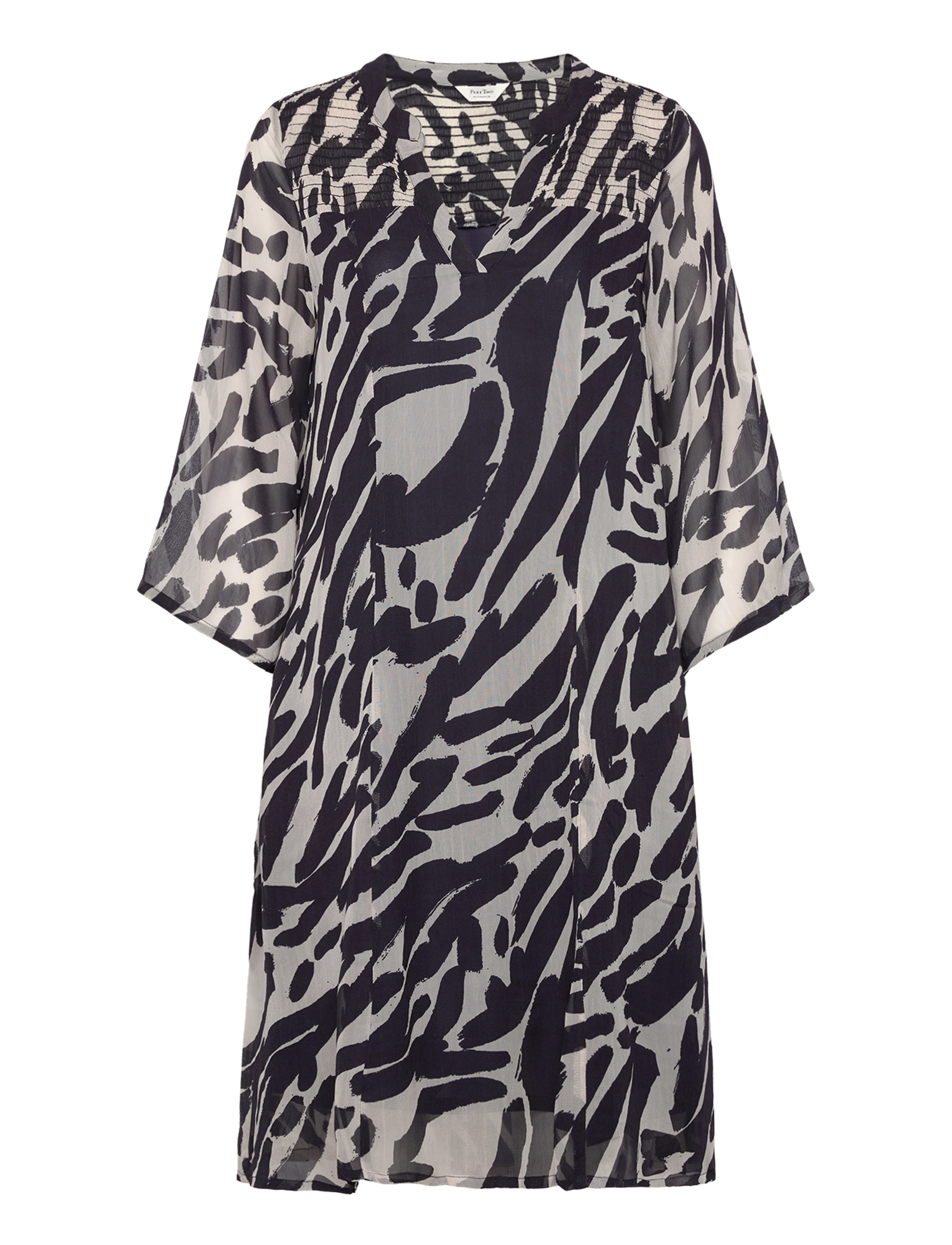 Part Two ElkaPW DR - Kjoler - DARK NAVY BRUSH PRINT / navy