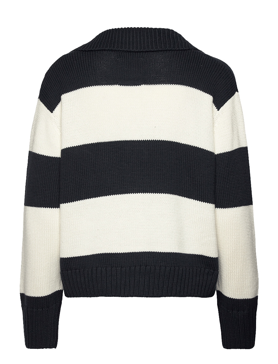 Part Two - ElindaPW PU - dark navy bold stripe - 2