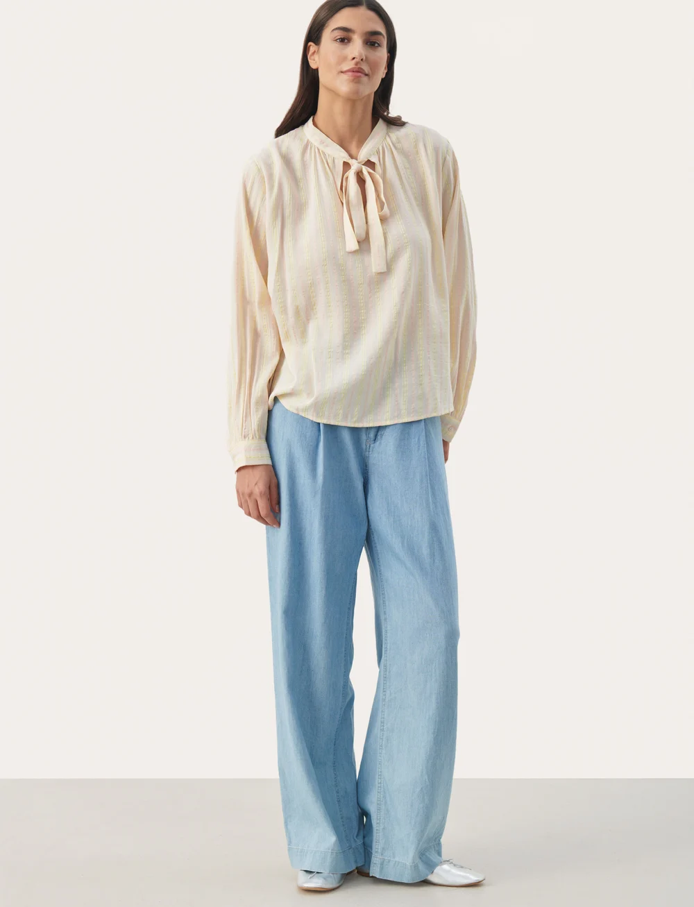 Part Two - EpokePW BL - långärmade blusar - sunlight shine stripe - 3