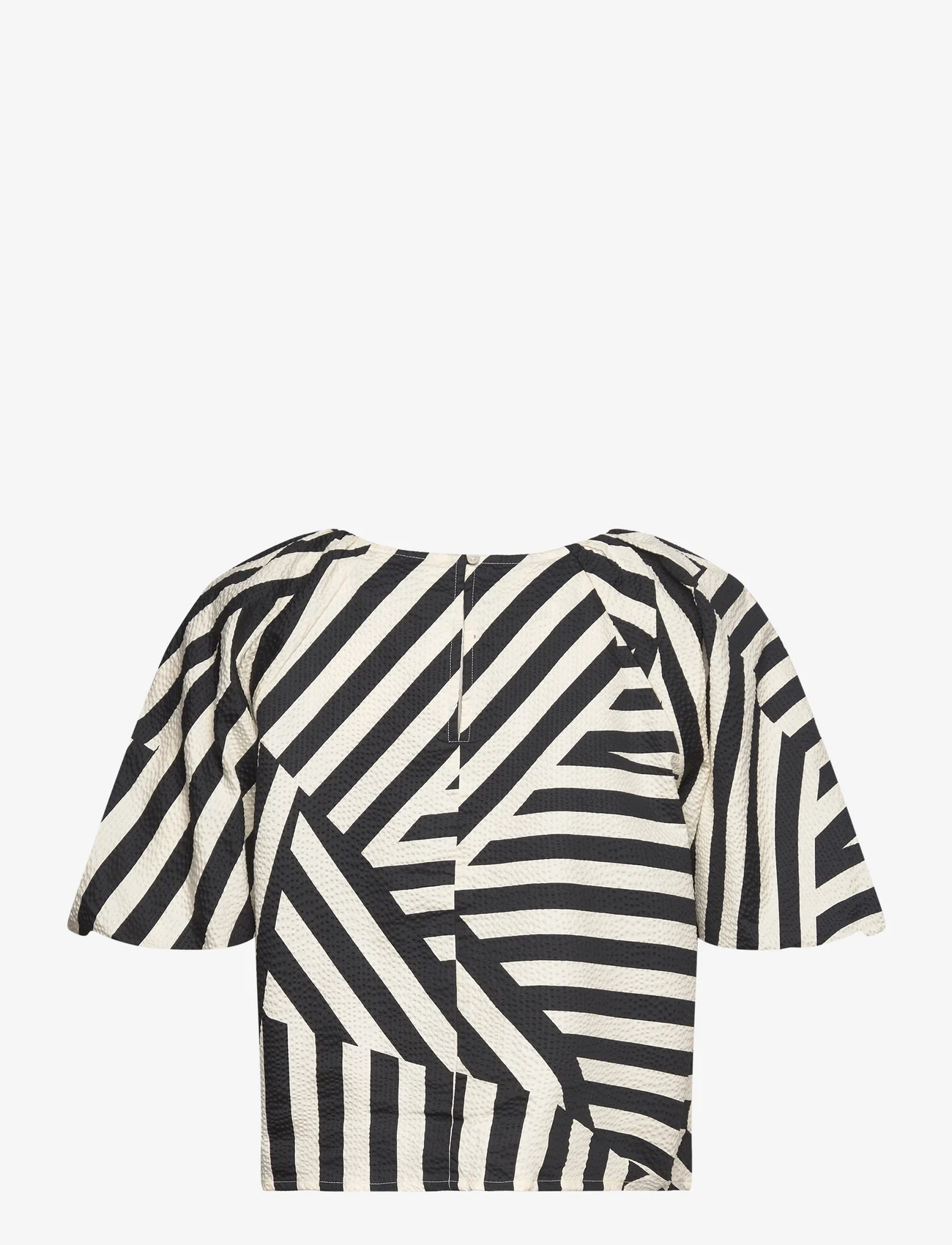 Part Two - EstermarinePW BL - short-sleeved blouses - deconstructed stripe - 1