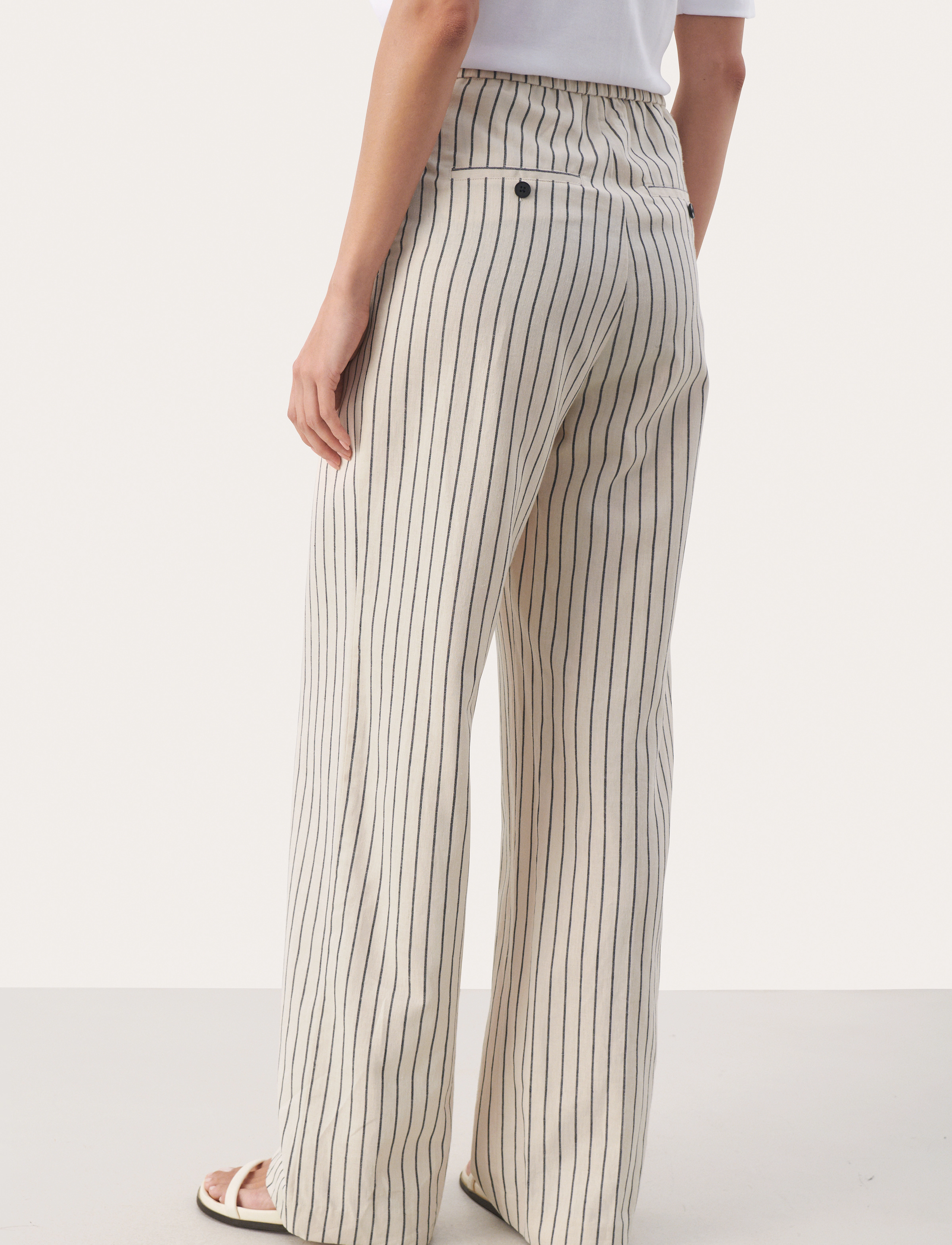 Part Two - EleanaPW PA - vida byxor - dark navy stripe - 4