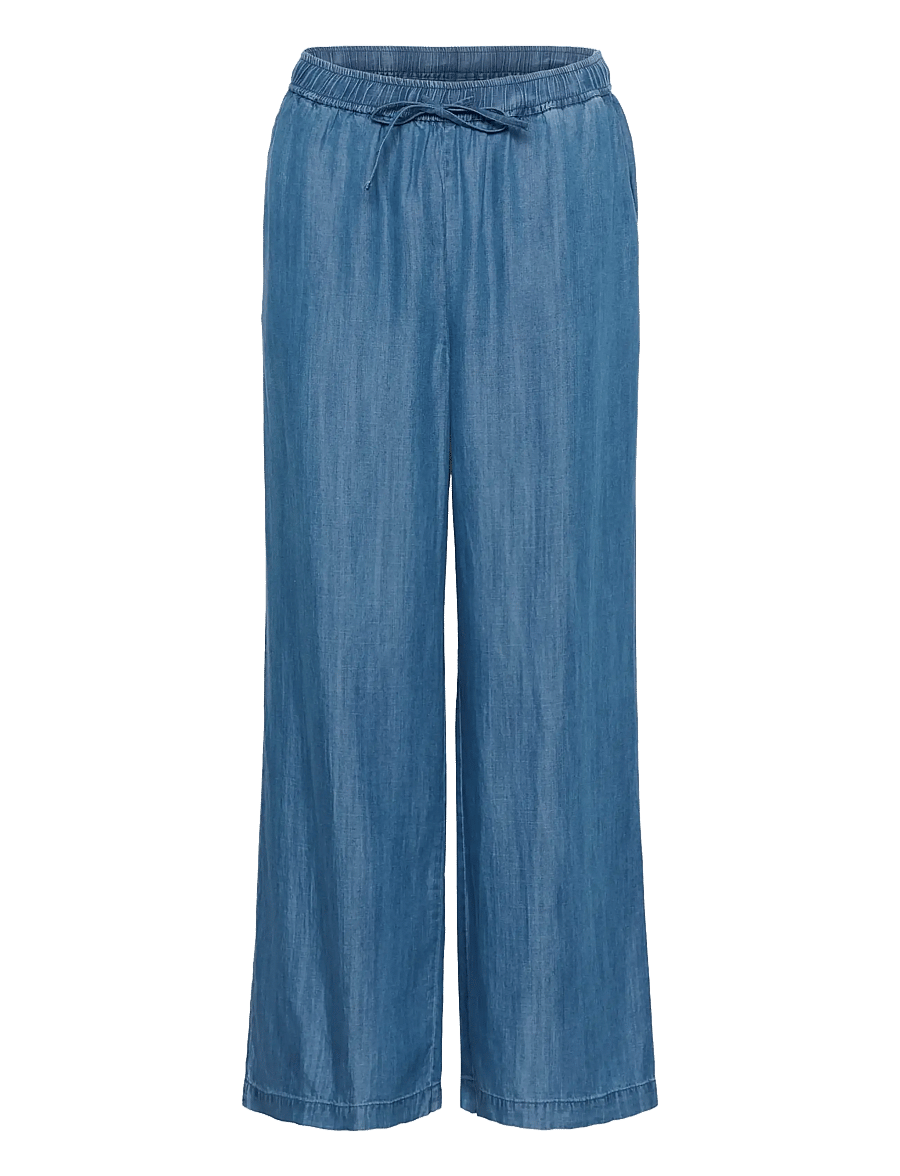 Part Two - CibellPW PA - hosen mit weitem bein - medium blue denim - 1
