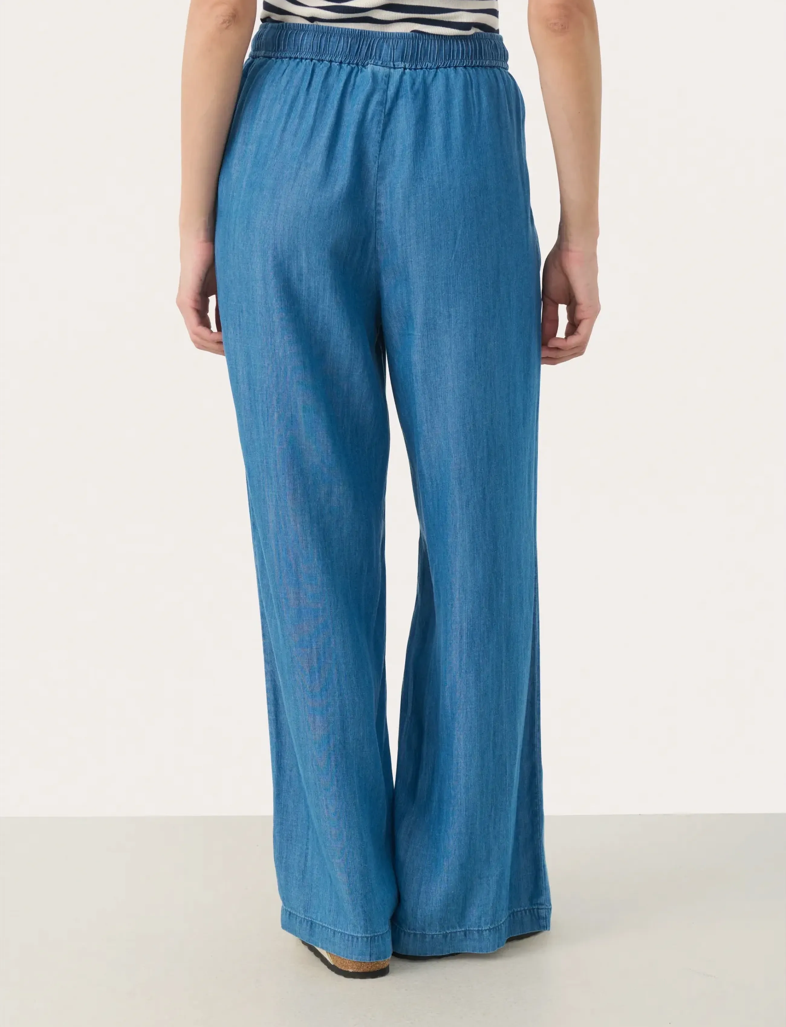 Part Two - CibellPW PA - leveälahkeiset housut - medium blue denim - 5