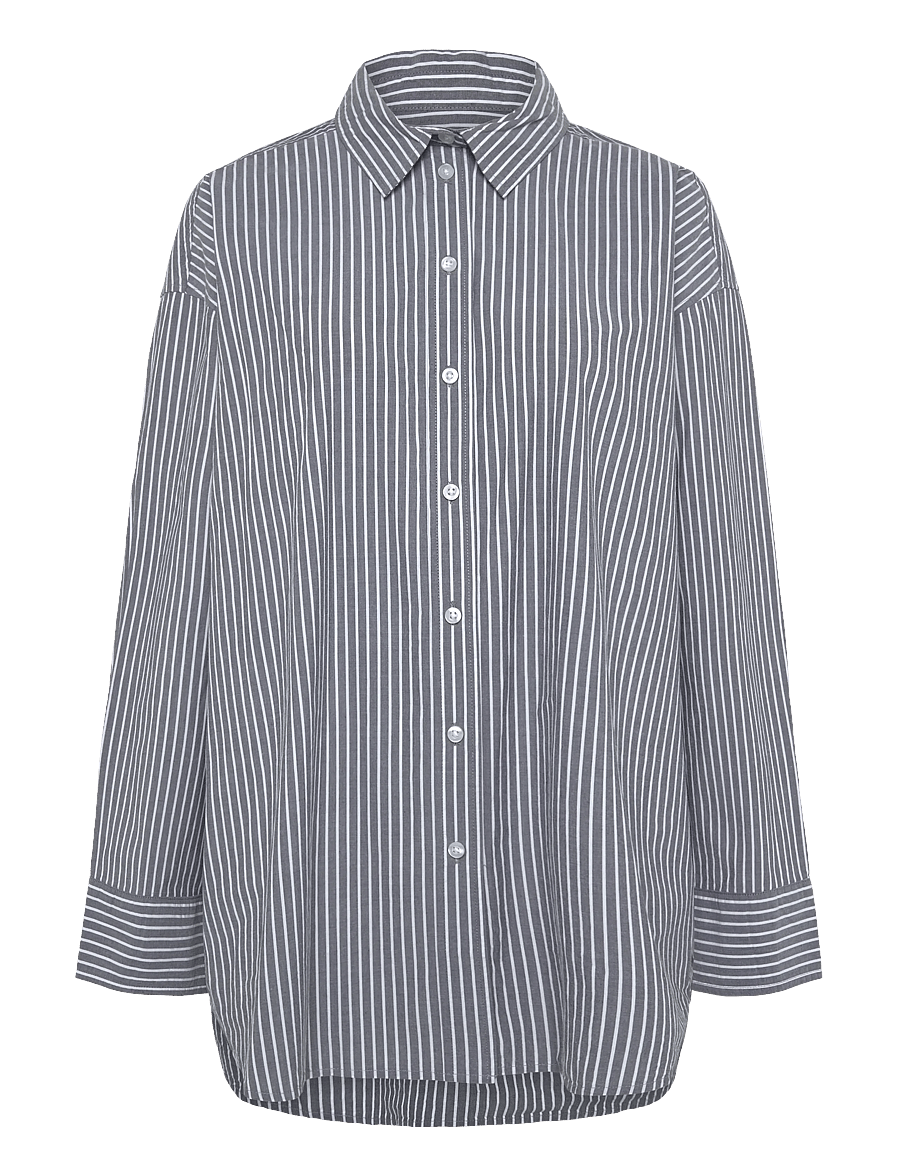 Part Two - SavannaPW SH - langærmede skjorter - after midnight stripe - 0