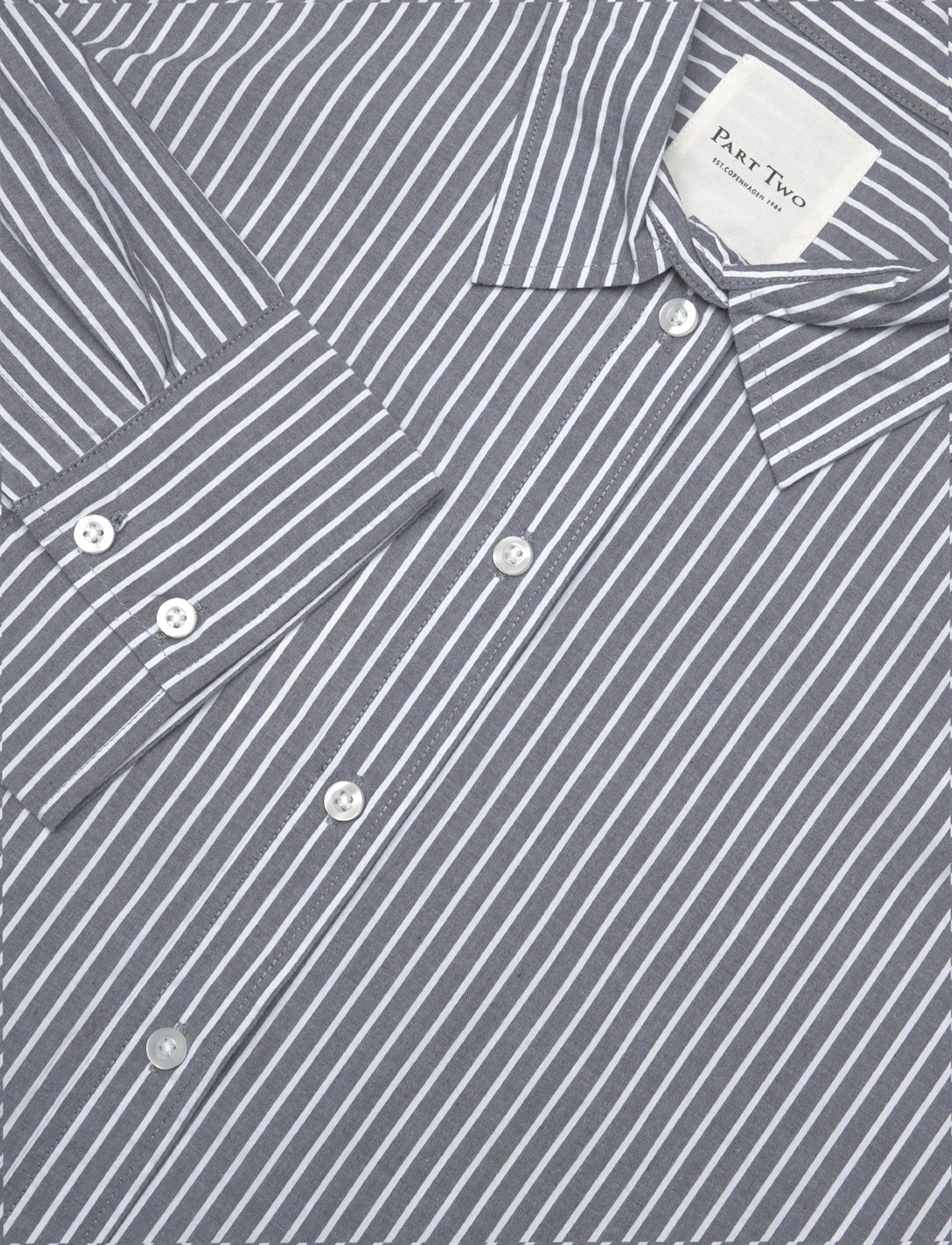 Part Two - SavannaPW SH - langærmede skjorter - after midnight stripe - 2