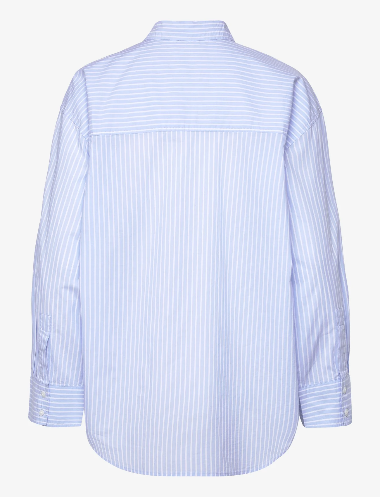Part Two - SavannaPW SH - langermede skjorter - blue stripe - 1