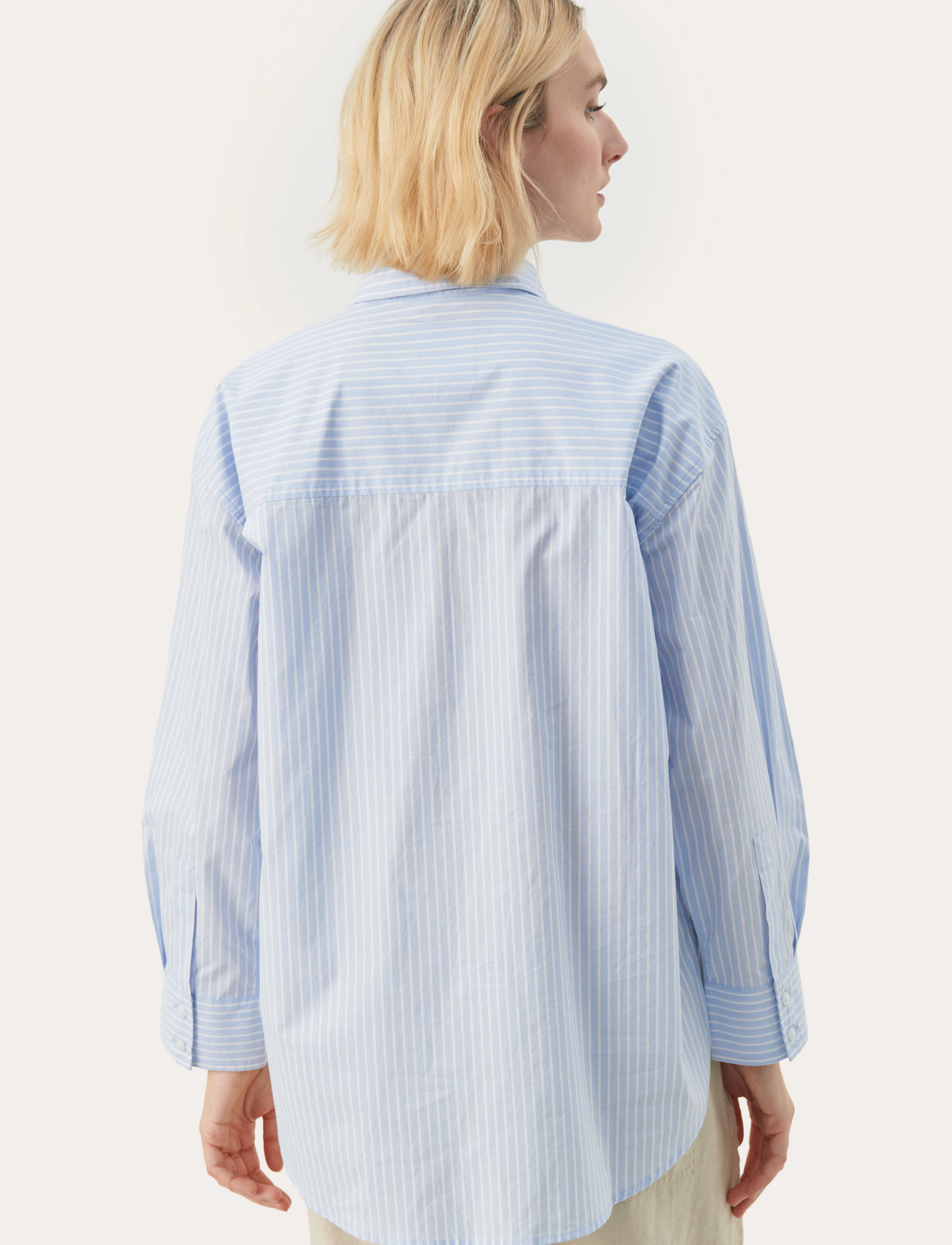 Part Two - SavannaPW SH - long-sleeved shirts - blue stripe - 5