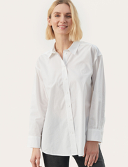 Part Two - SavannaPW SH - langermede skjorter - bright white - 2