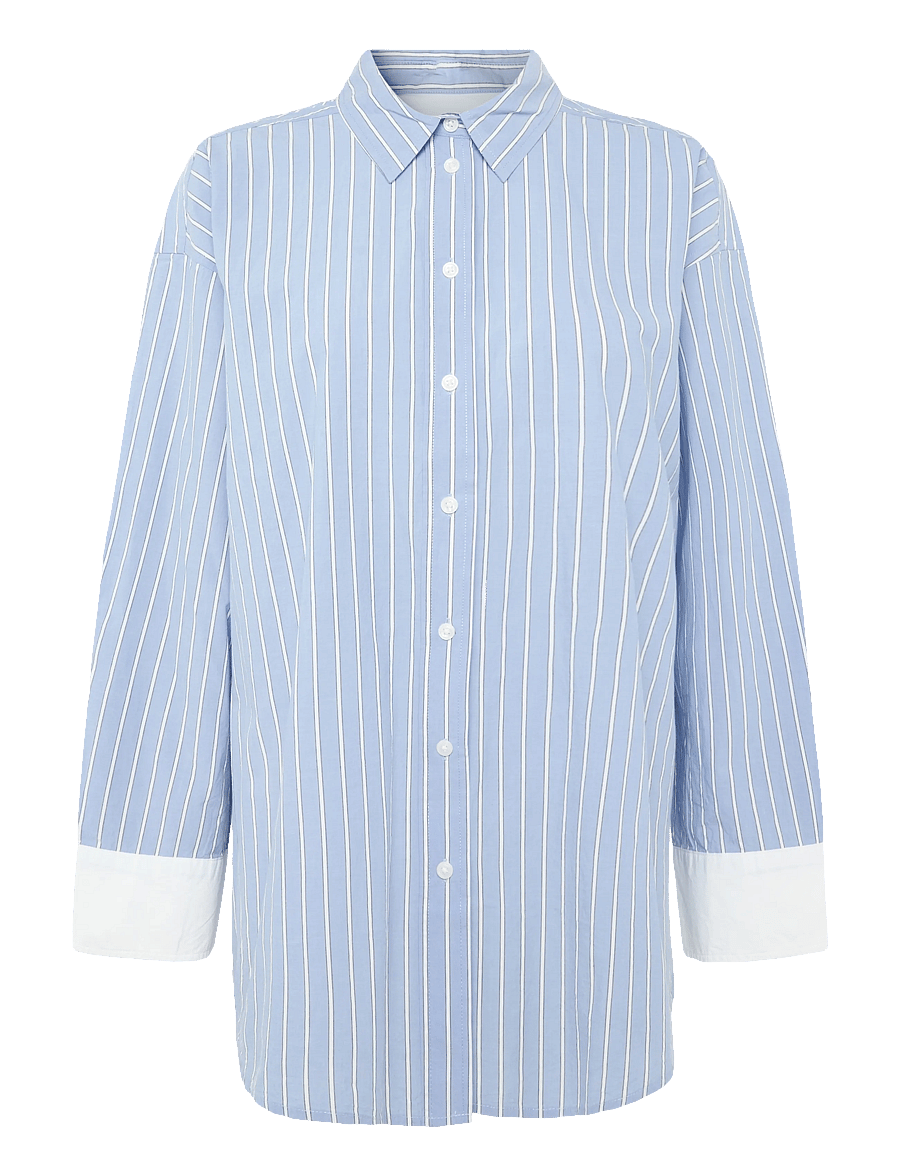 Part Two - SavannaPW SH - langærmede skjorter - hydrangea stripe - 0