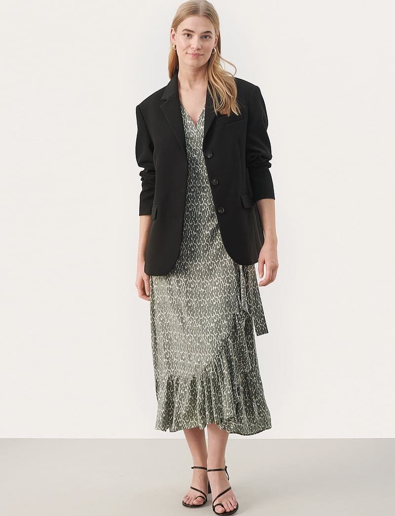 Part Two - ClarinaPW DR - sommerkjoler - agave green graphic print - 4