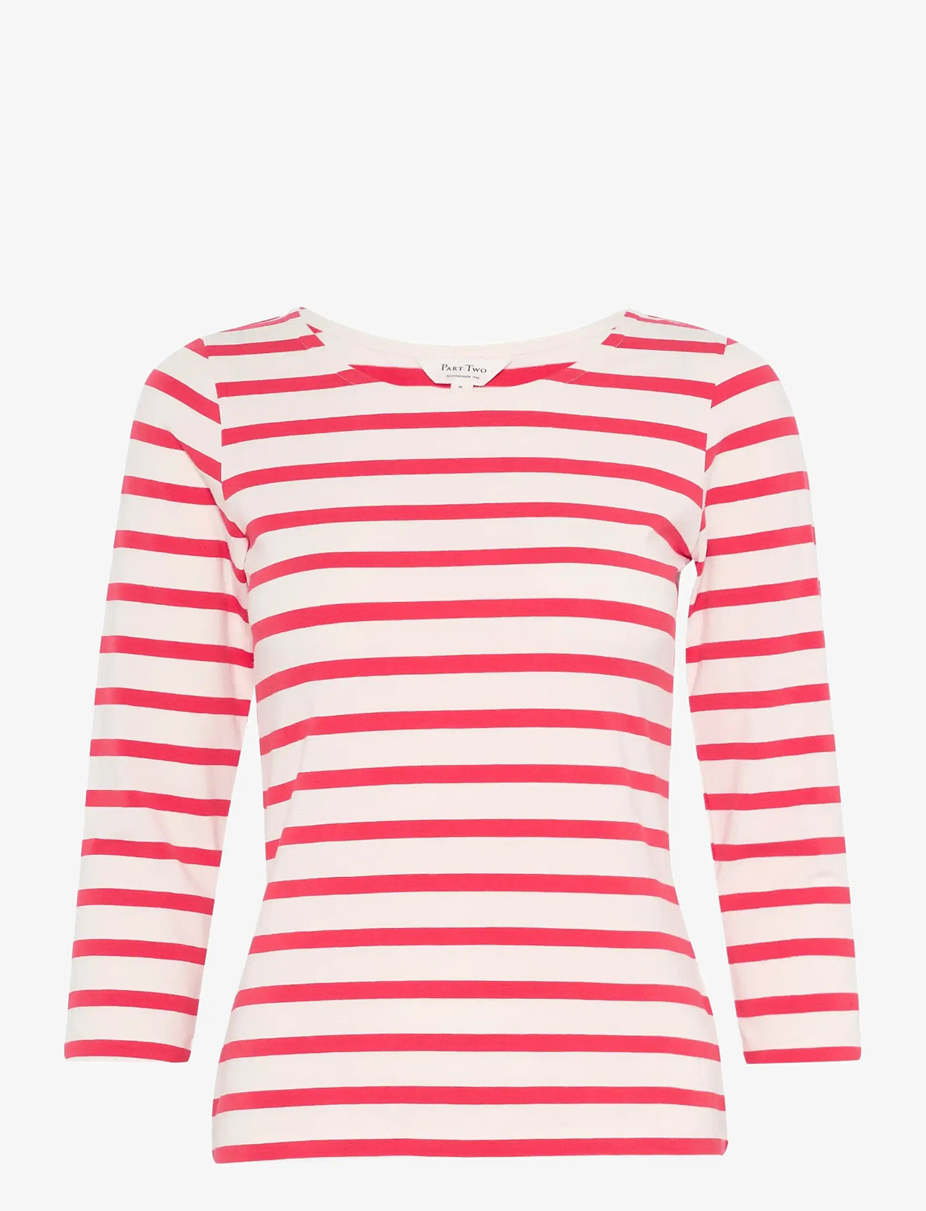 Part Two - EmelPW TS - long-sleeved tops - bittersweet and white stripe - 1
