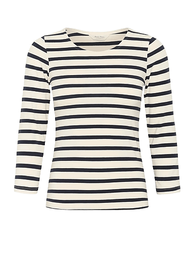 Part Two EmelPW TS - Long-sleeved tops - NAVY AND WHITE STRIPE / cream