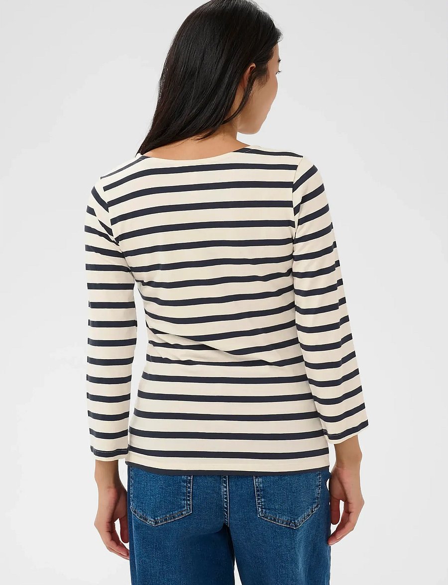 Part Two - EmelPW TS - langärmlige tops - navy and white stripe - 4