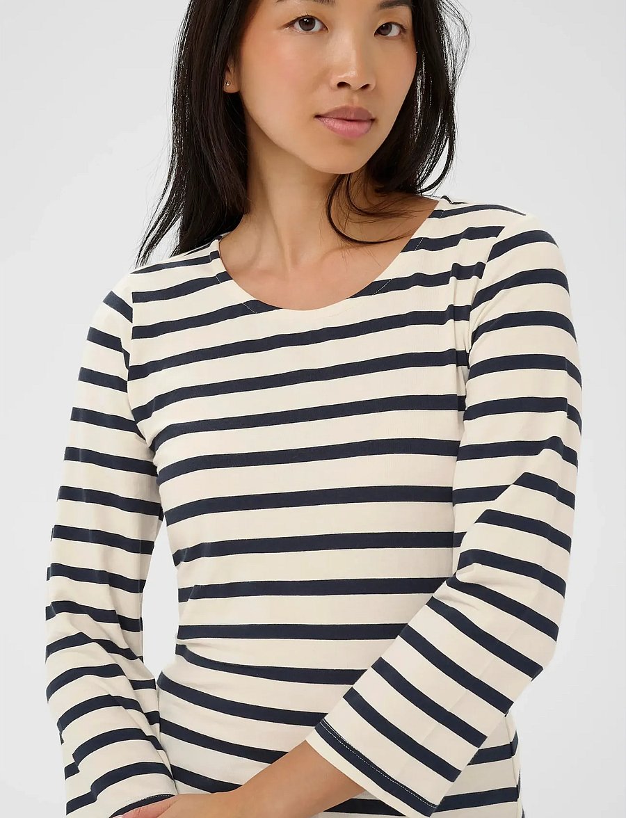 Part Two - EmelPW TS - langärmlige tops - navy and white stripe - 5