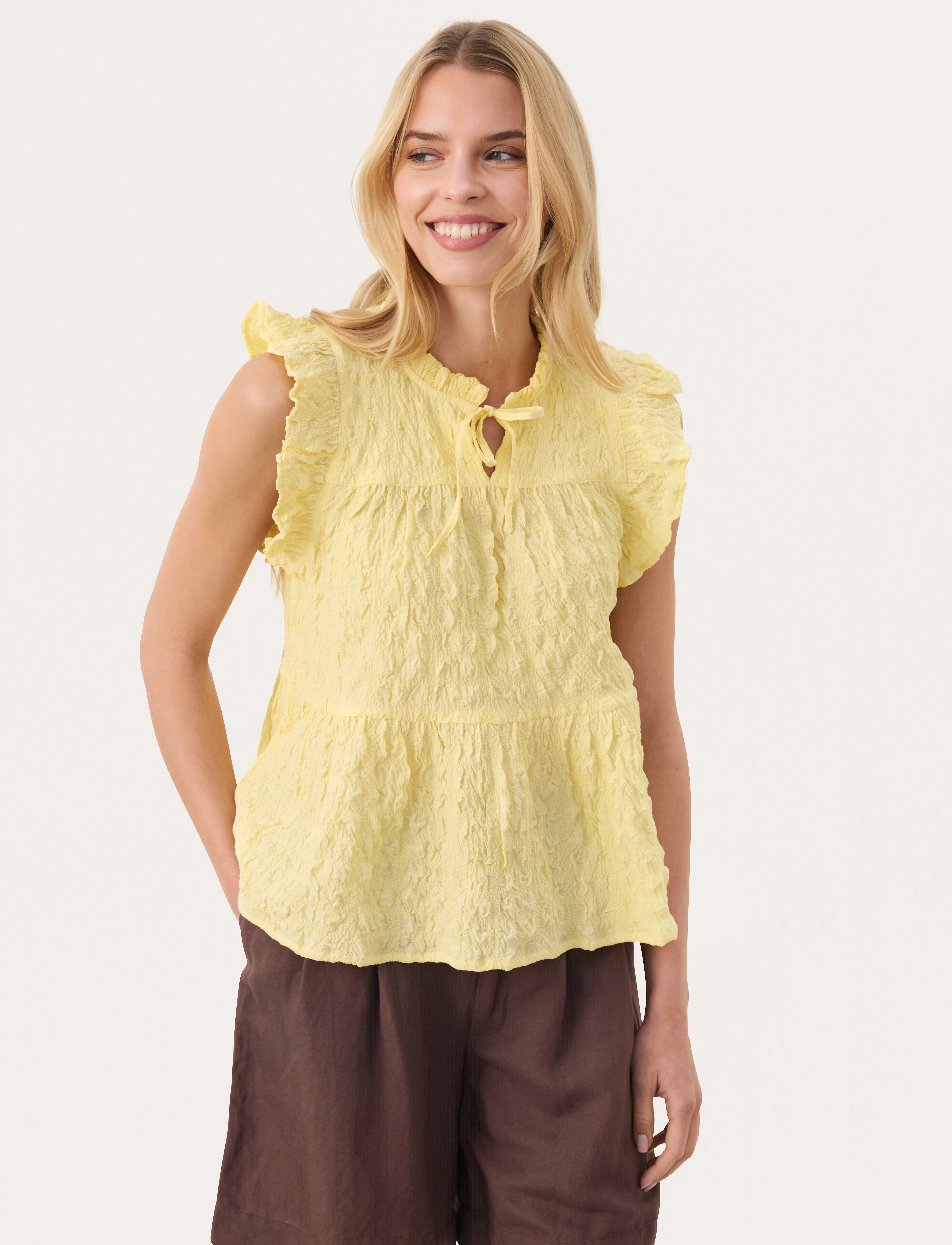Part Two GimalinePW TO - Blusen - DOUBLE CREAM / yellow