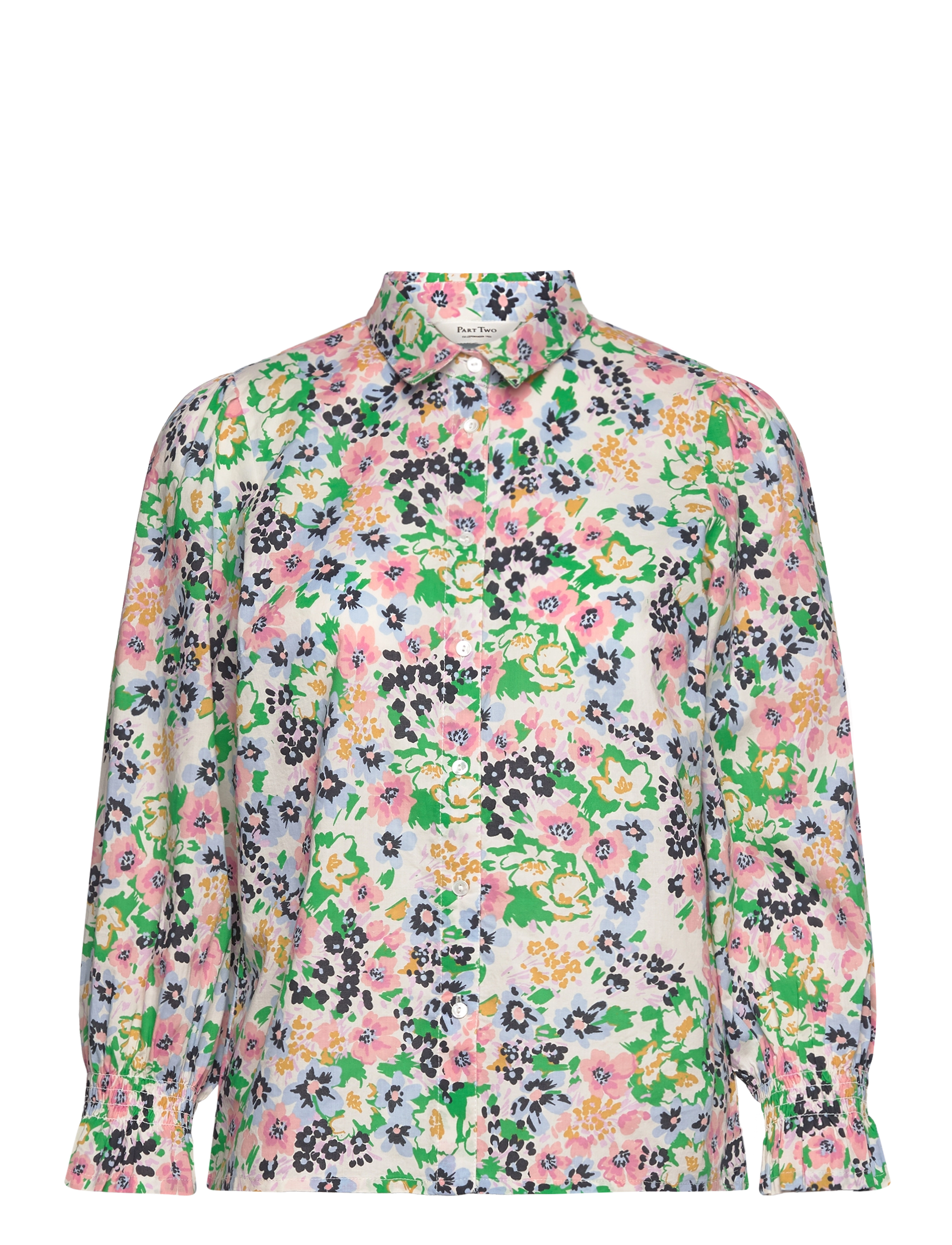 GREEN MULTI FLOWER PRINT