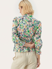 Part Two - NevinPW SH - long-sleeved blouses - green multi flower print - 4
