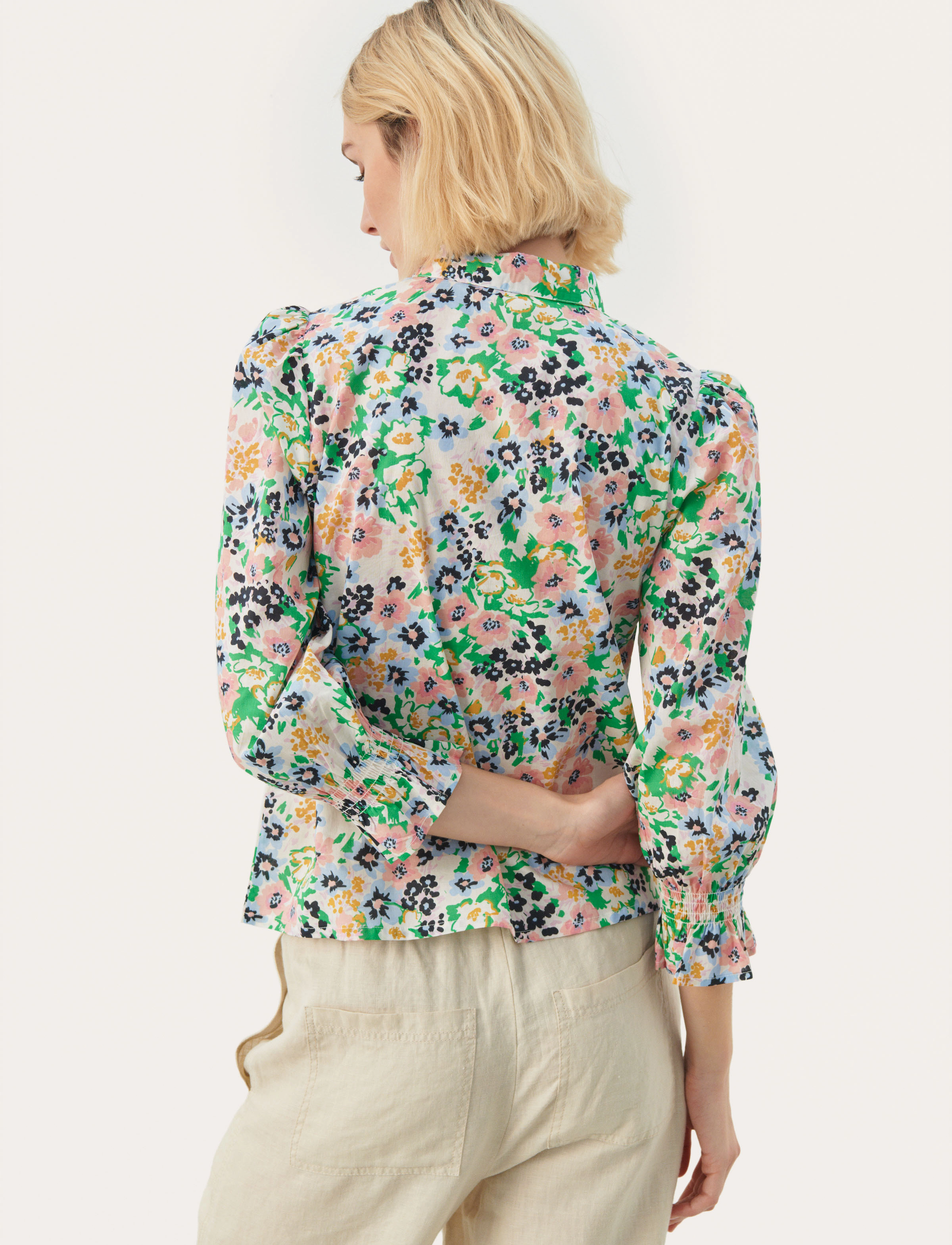 Part Two - NevinPW SH - green multi flower print - 4