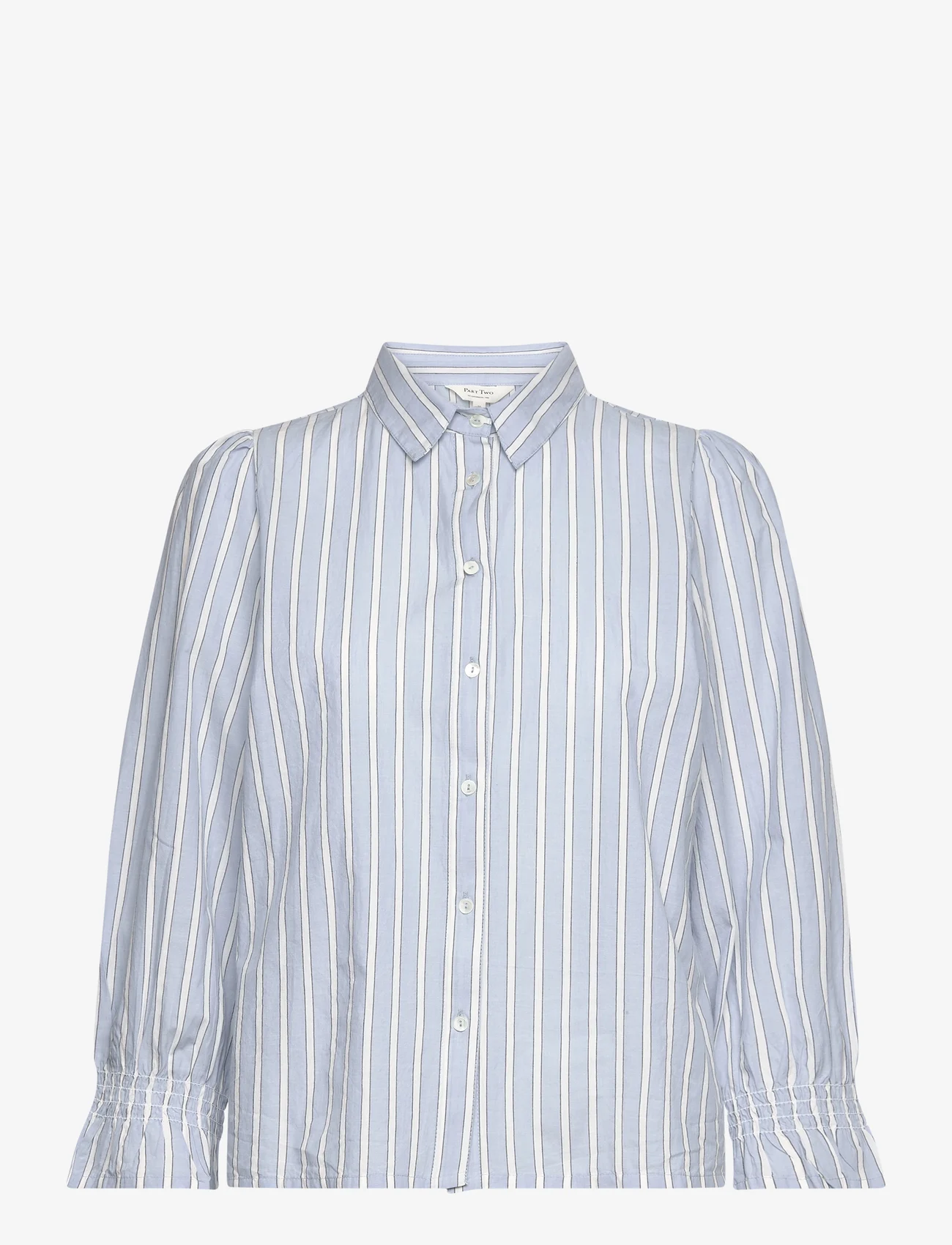 Part Two - NevinPW SH - long-sleeved blouses - faded denim stripe - 0